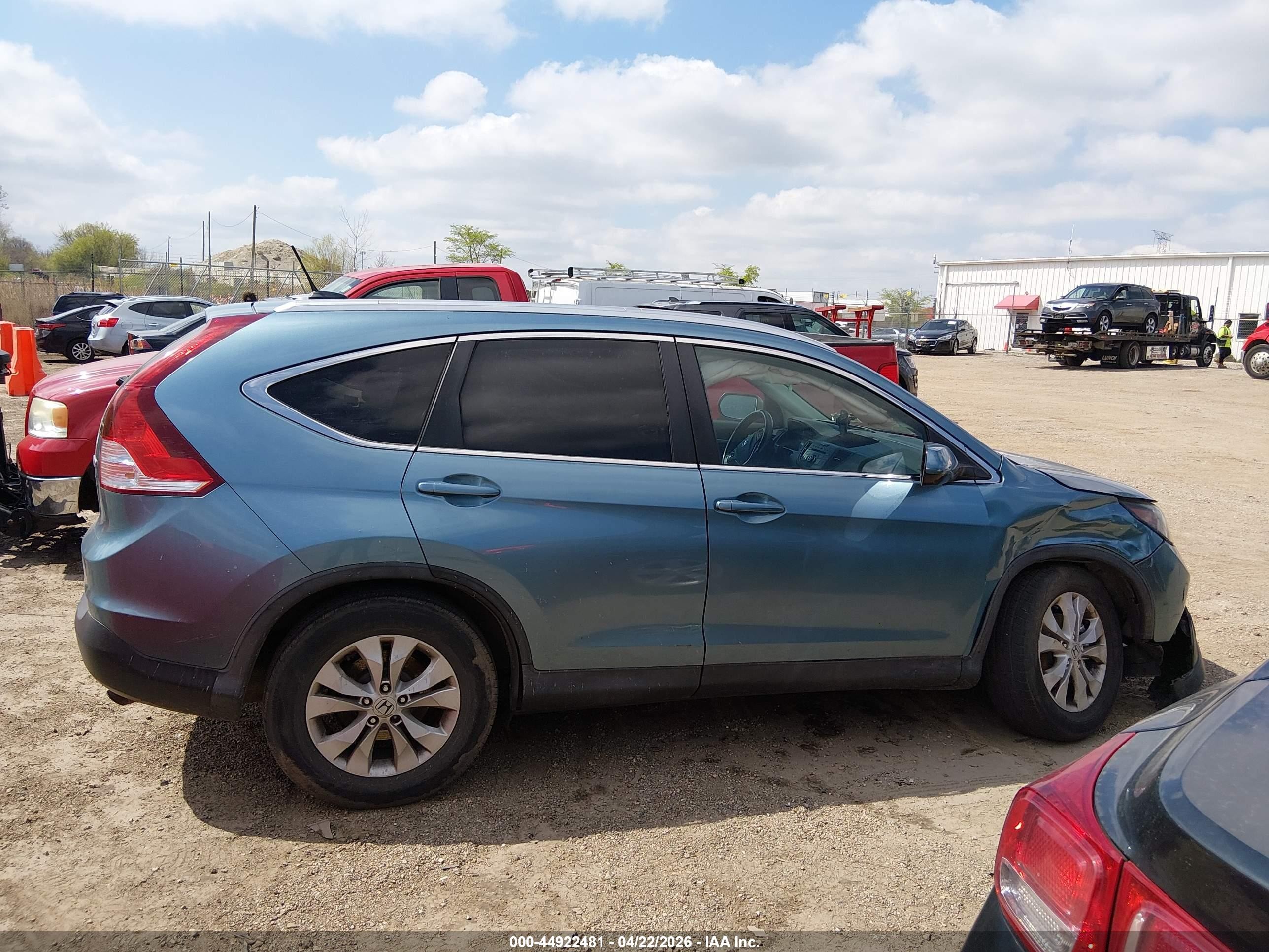 2014 Honda Cr-v Ex-l Light Blue vin: 2HKRM4H71EH643200