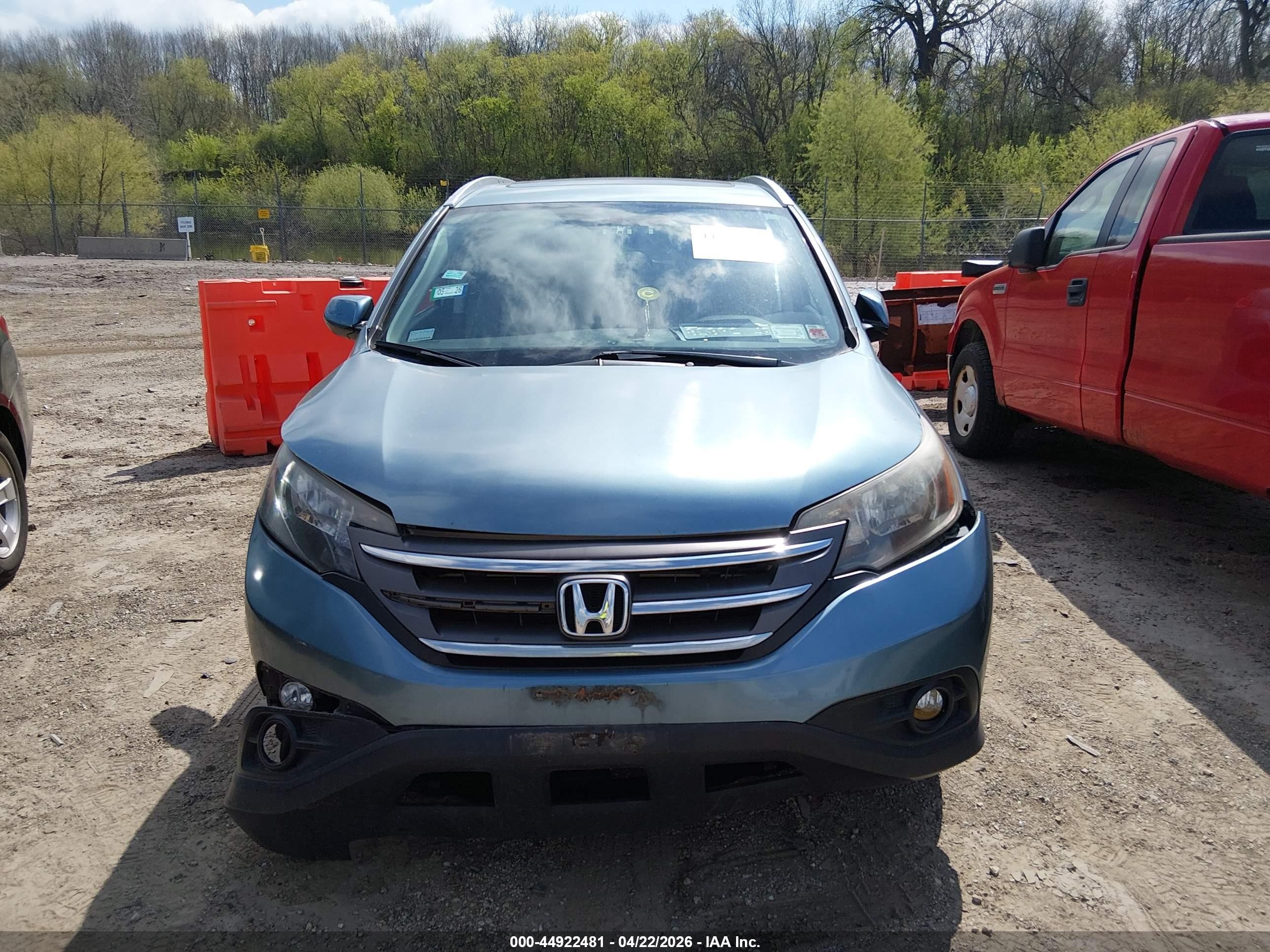 2014 Honda Cr-v Ex-l Light Blue vin: 2HKRM4H71EH643200