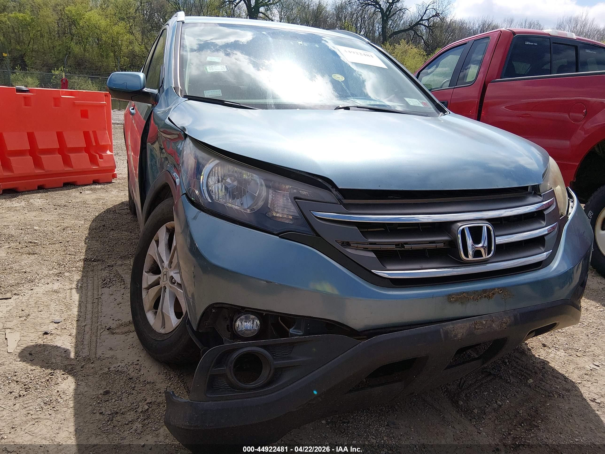 2014 Honda Cr-v Ex-l Light Blue vin: 2HKRM4H71EH643200