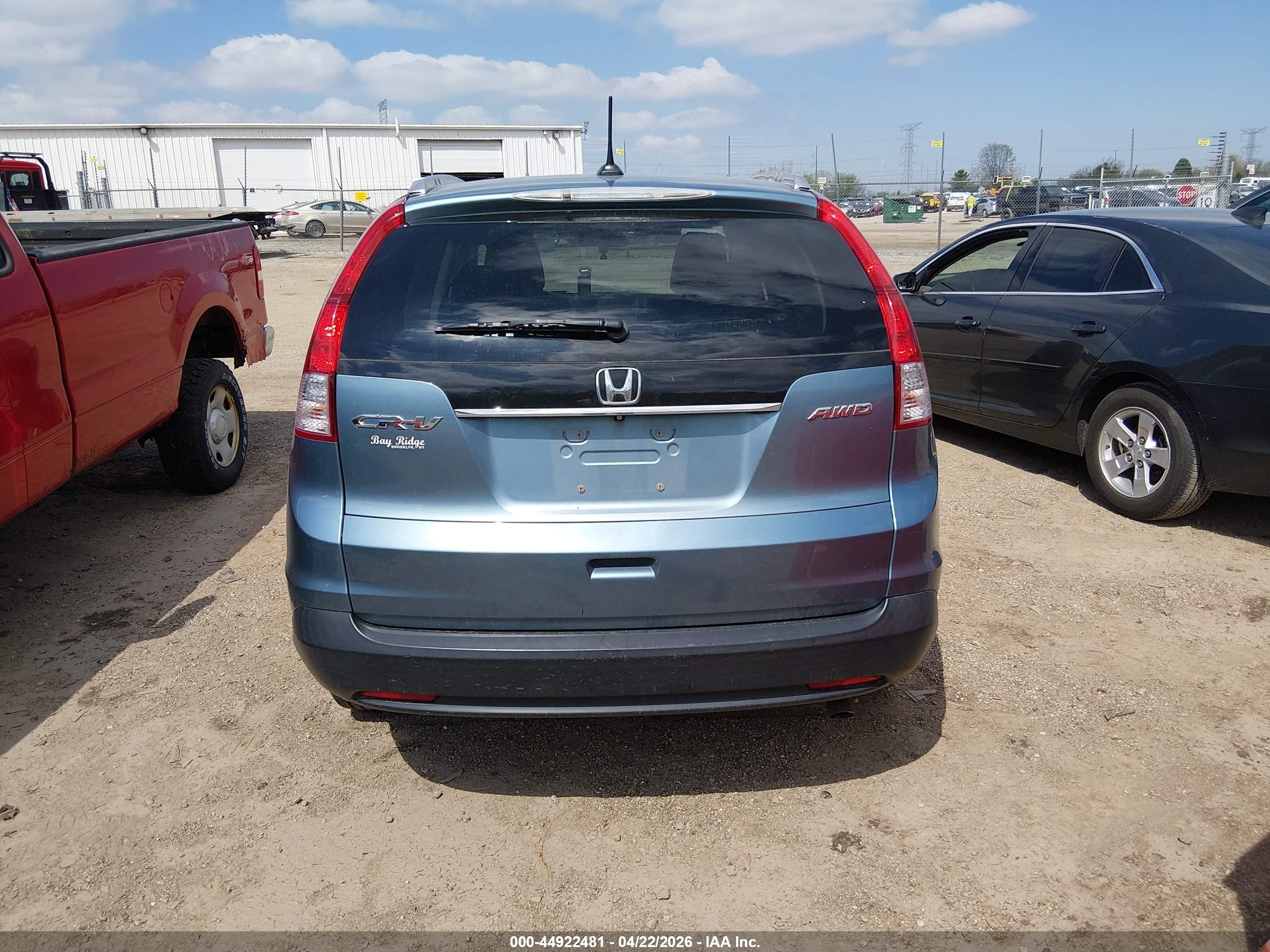 2014 Honda Cr-v Ex-l Light Blue vin: 2HKRM4H71EH643200