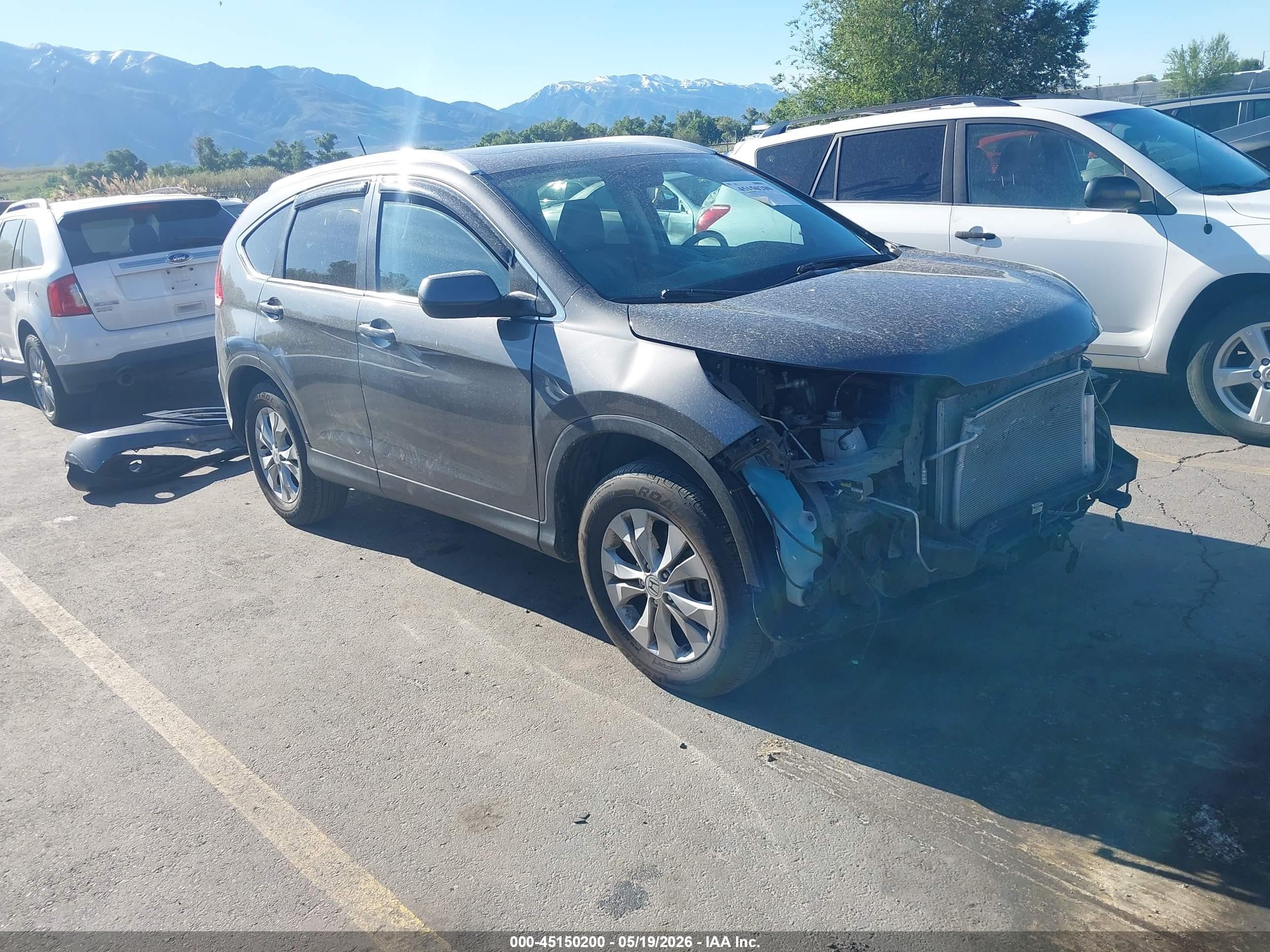 2014 Honda Cr-v Ex-l Gray vin: 2HKRM4H71EH655766