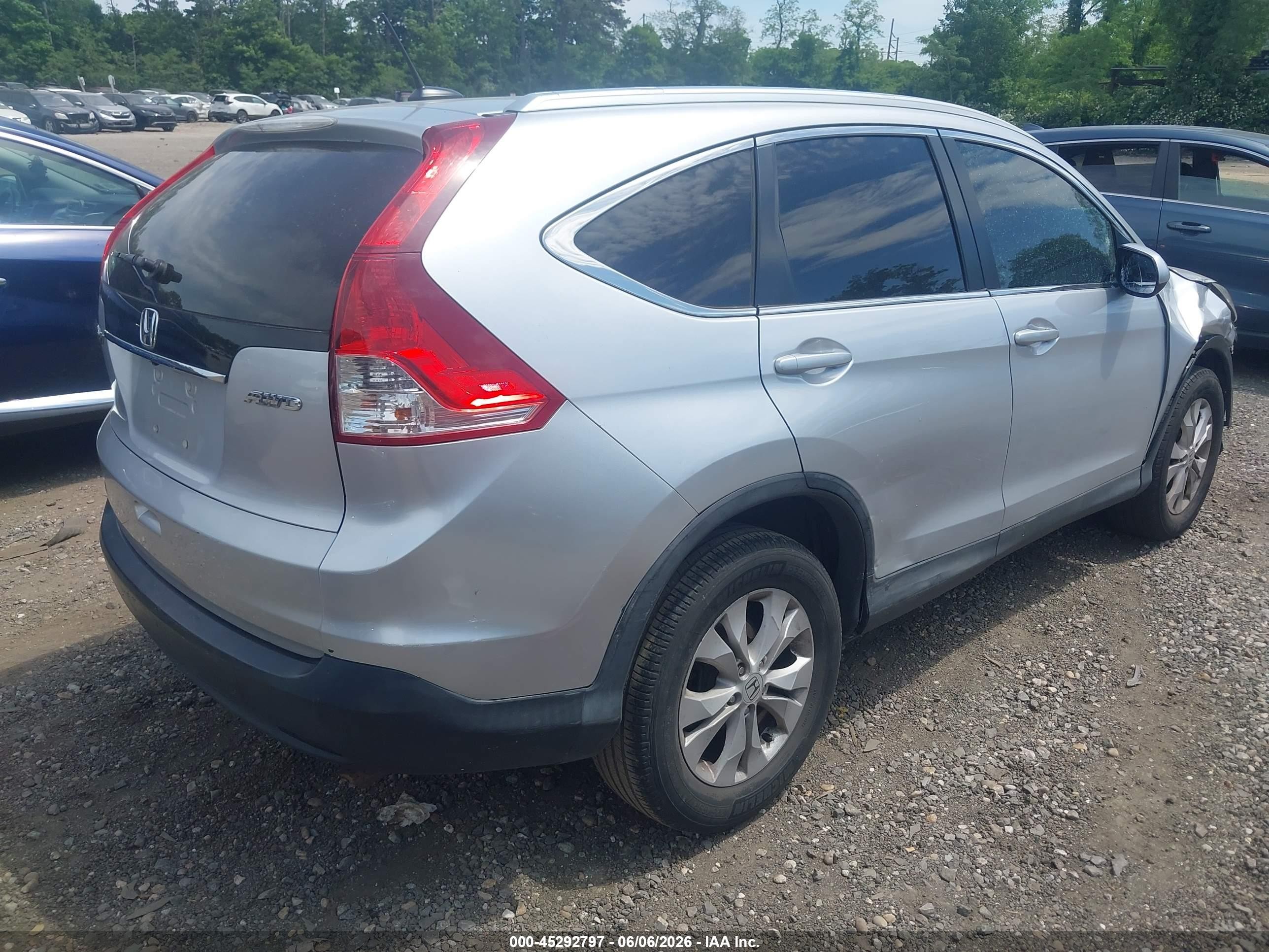 2014 Honda Cr-v Ex-l Silver vin: 2HKRM4H71EH665665