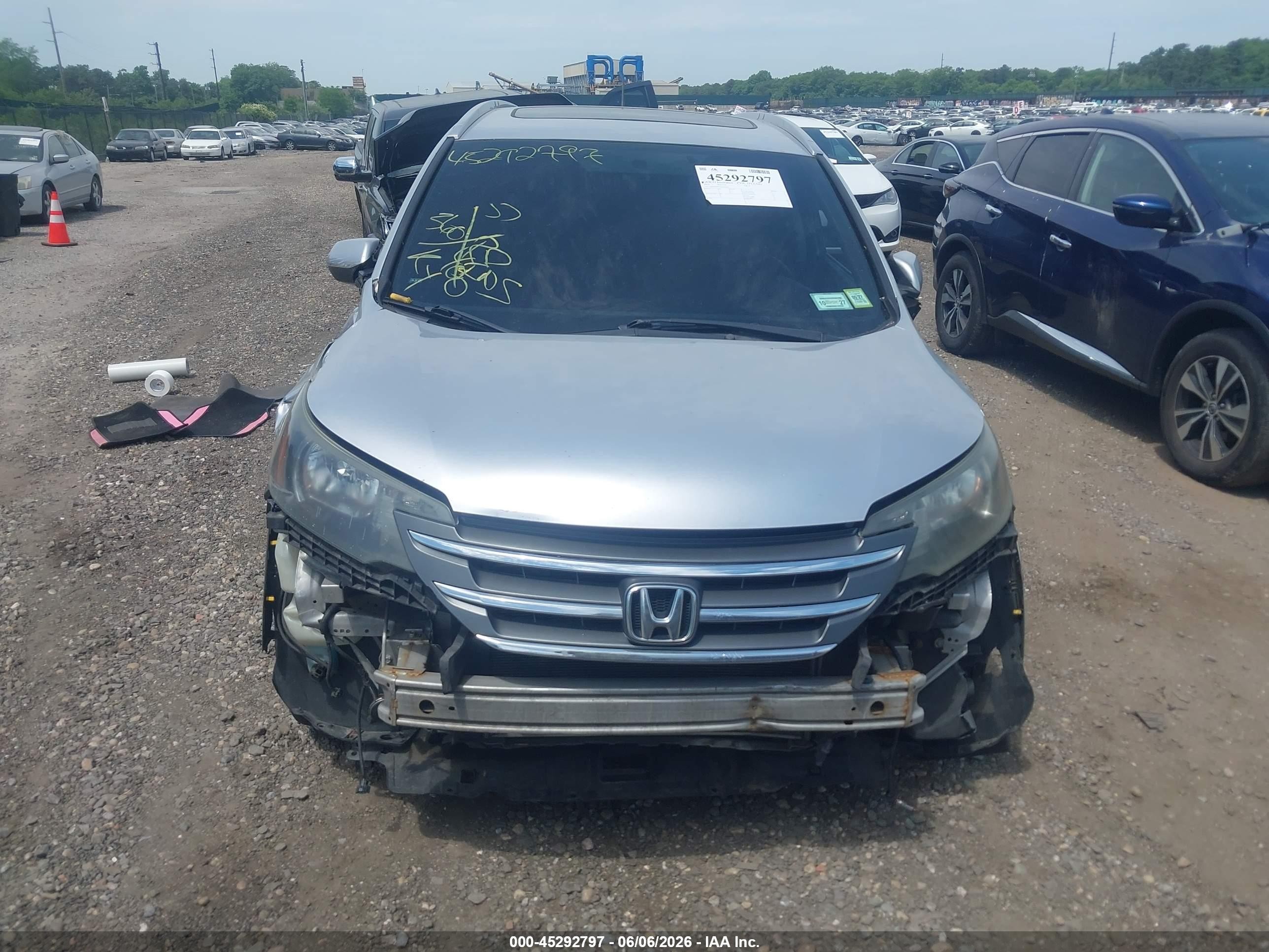 2014 Honda Cr-v Ex-l Silver vin: 2HKRM4H71EH665665