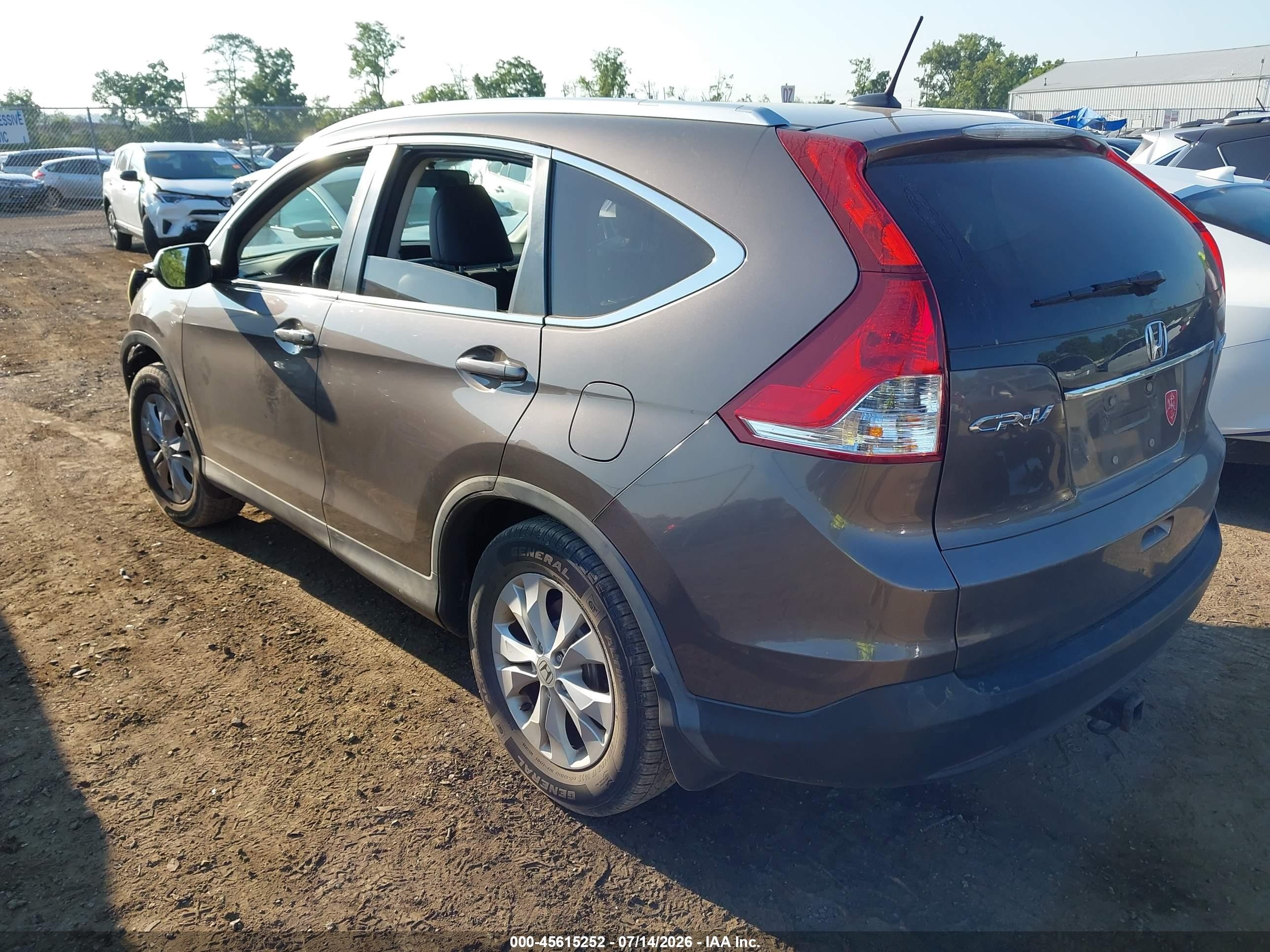 2014 Honda Cr-v Ex-l Gray vin: 2HKRM4H71EH668971