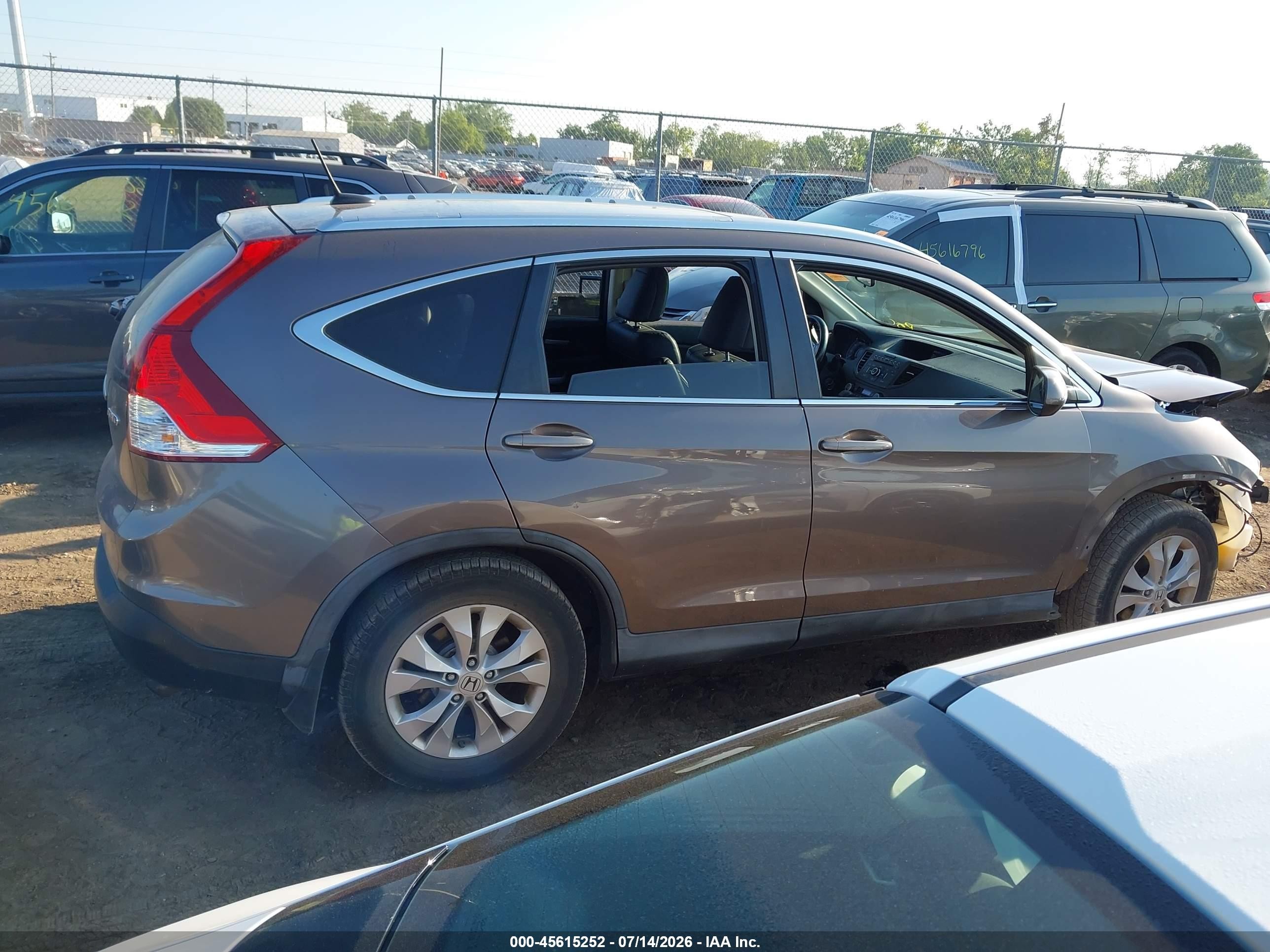 2014 Honda Cr-v Ex-l Gray vin: 2HKRM4H71EH668971