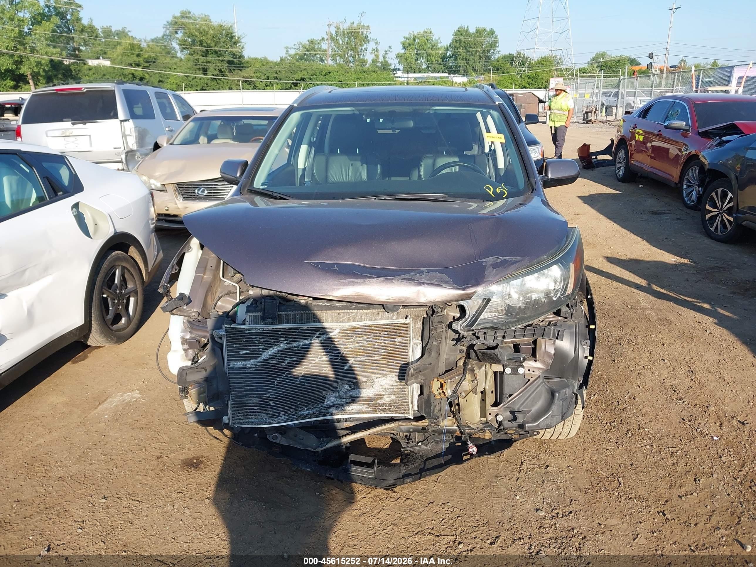 2014 Honda Cr-v Ex-l Gray vin: 2HKRM4H71EH668971