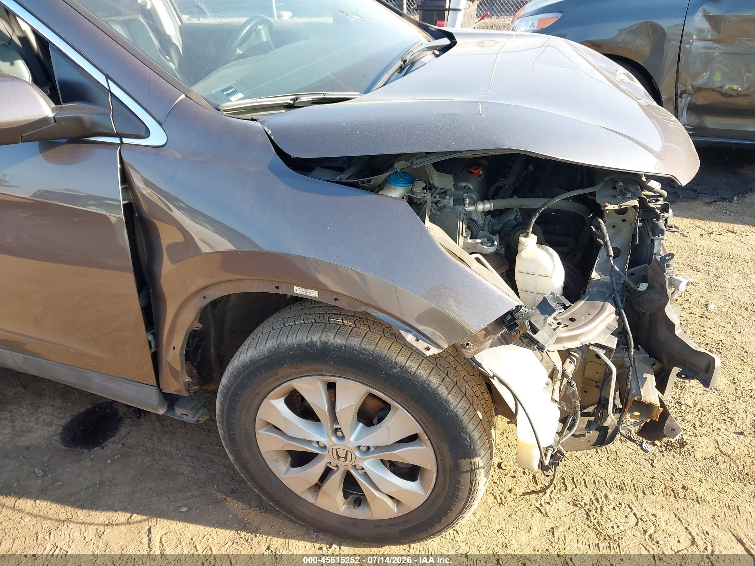 2014 Honda Cr-v Ex-l Gray vin: 2HKRM4H71EH668971