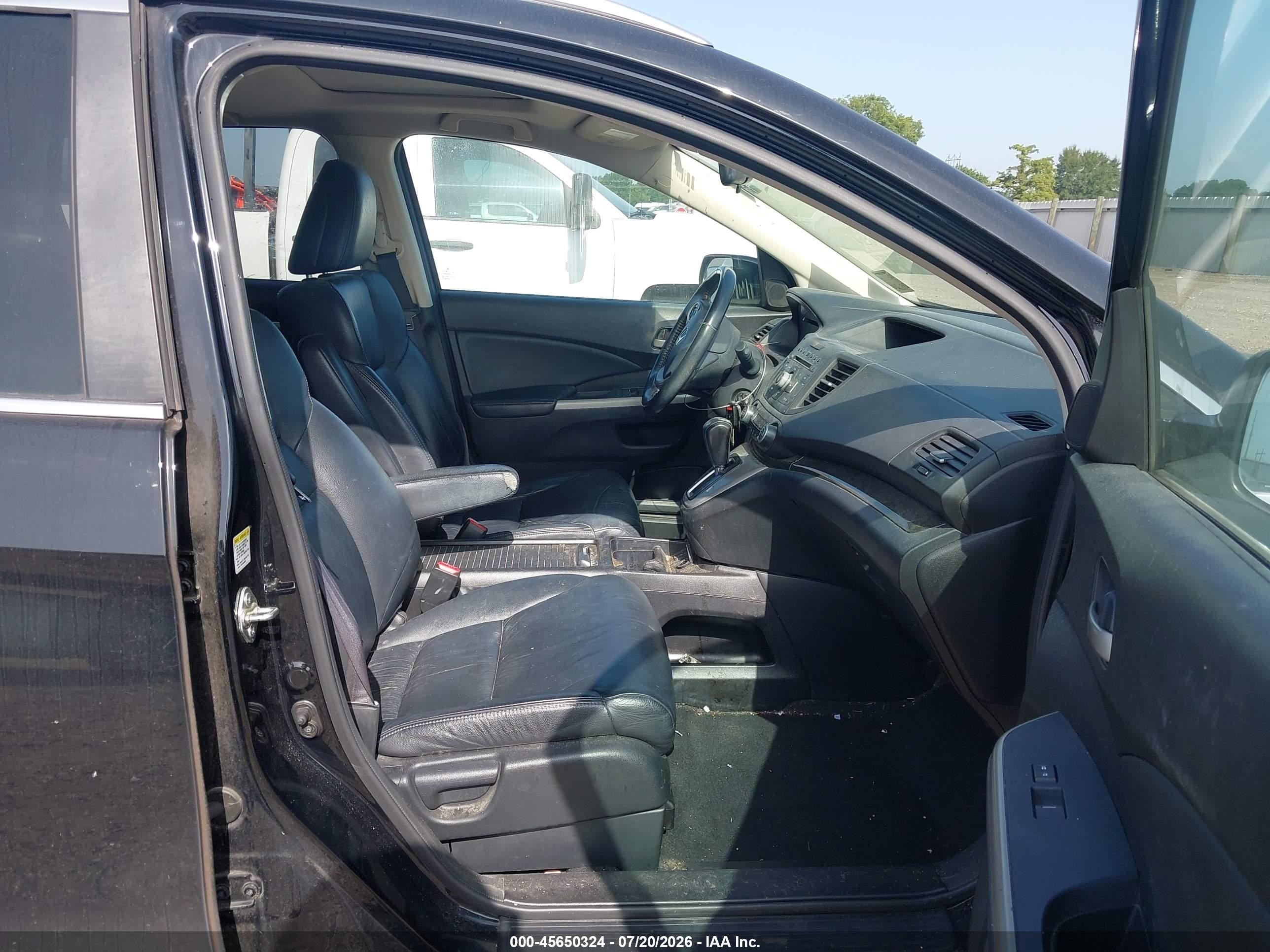 2014 Honda Cr-v Ex-l Black vin: 2HKRM4H71EH675760