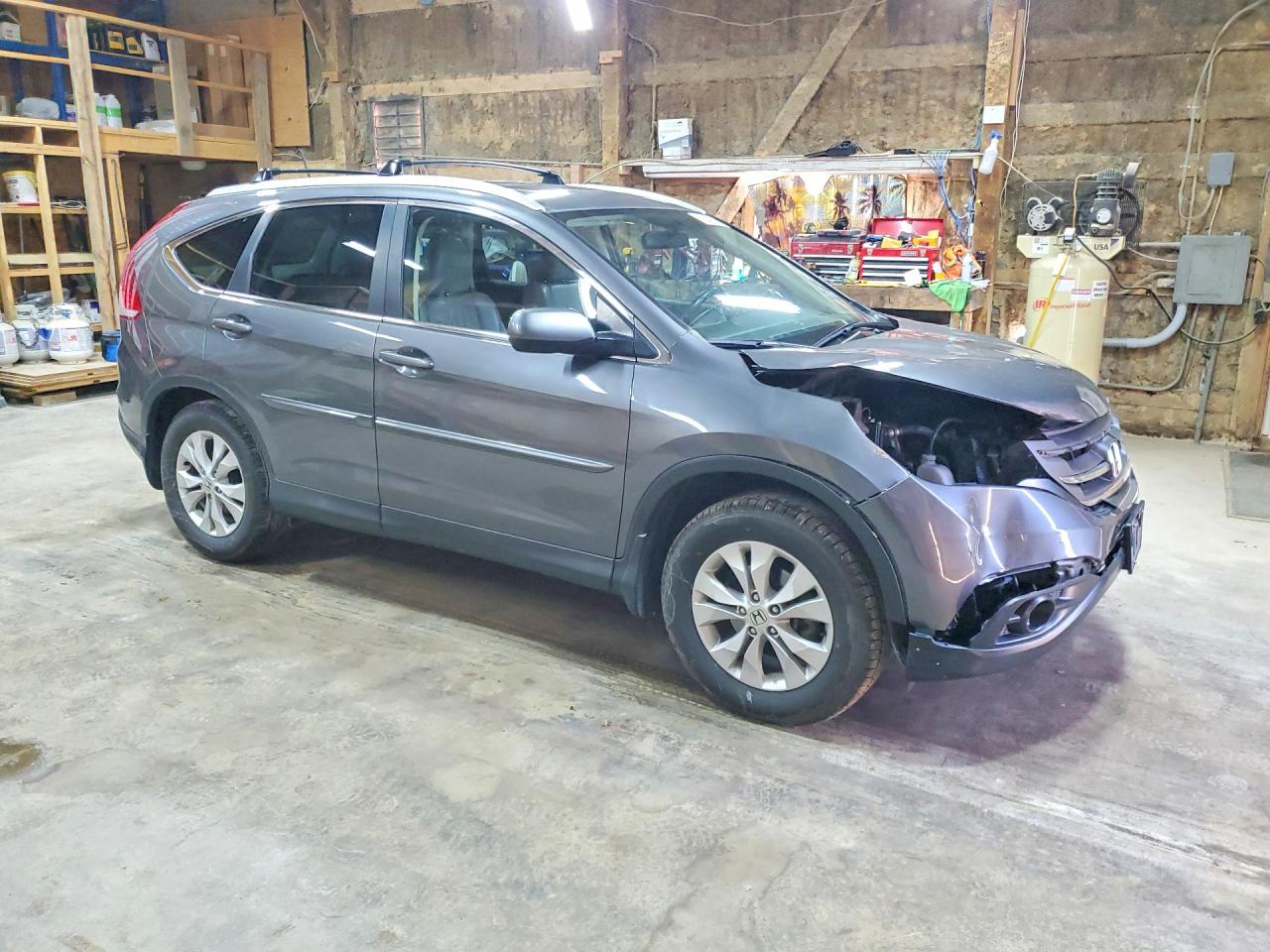 2014 Honda Cr-v Exl Gray vin: 2HKRM4H71EH688895