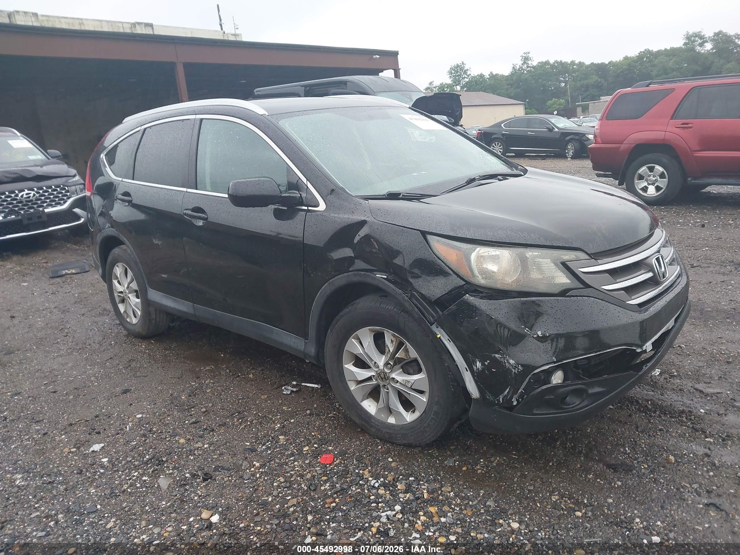2014 Honda Cr-v Ex-l Black vin: 2HKRM4H71EH692736