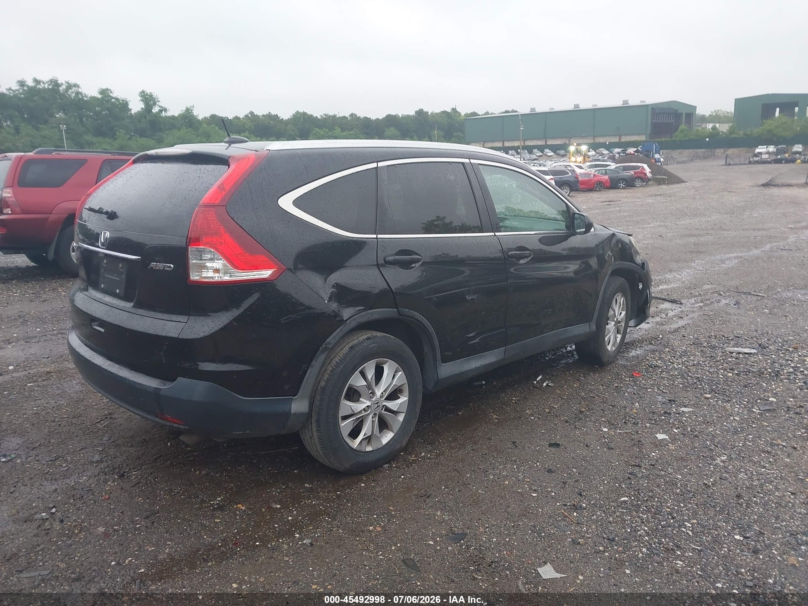 2014 Honda Cr-v Ex-l Black vin: 2HKRM4H71EH692736
