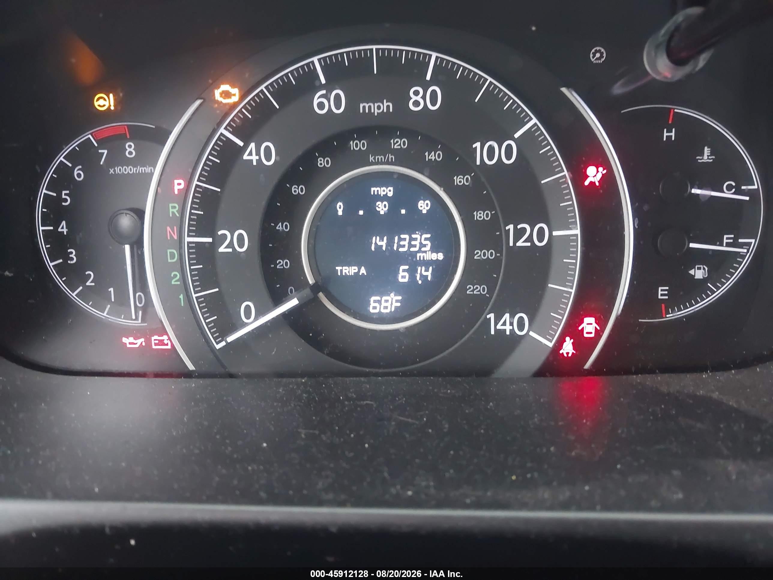 2014 Honda Cr-v Ex-l Brown vin: 2HKRM4H71EH697550