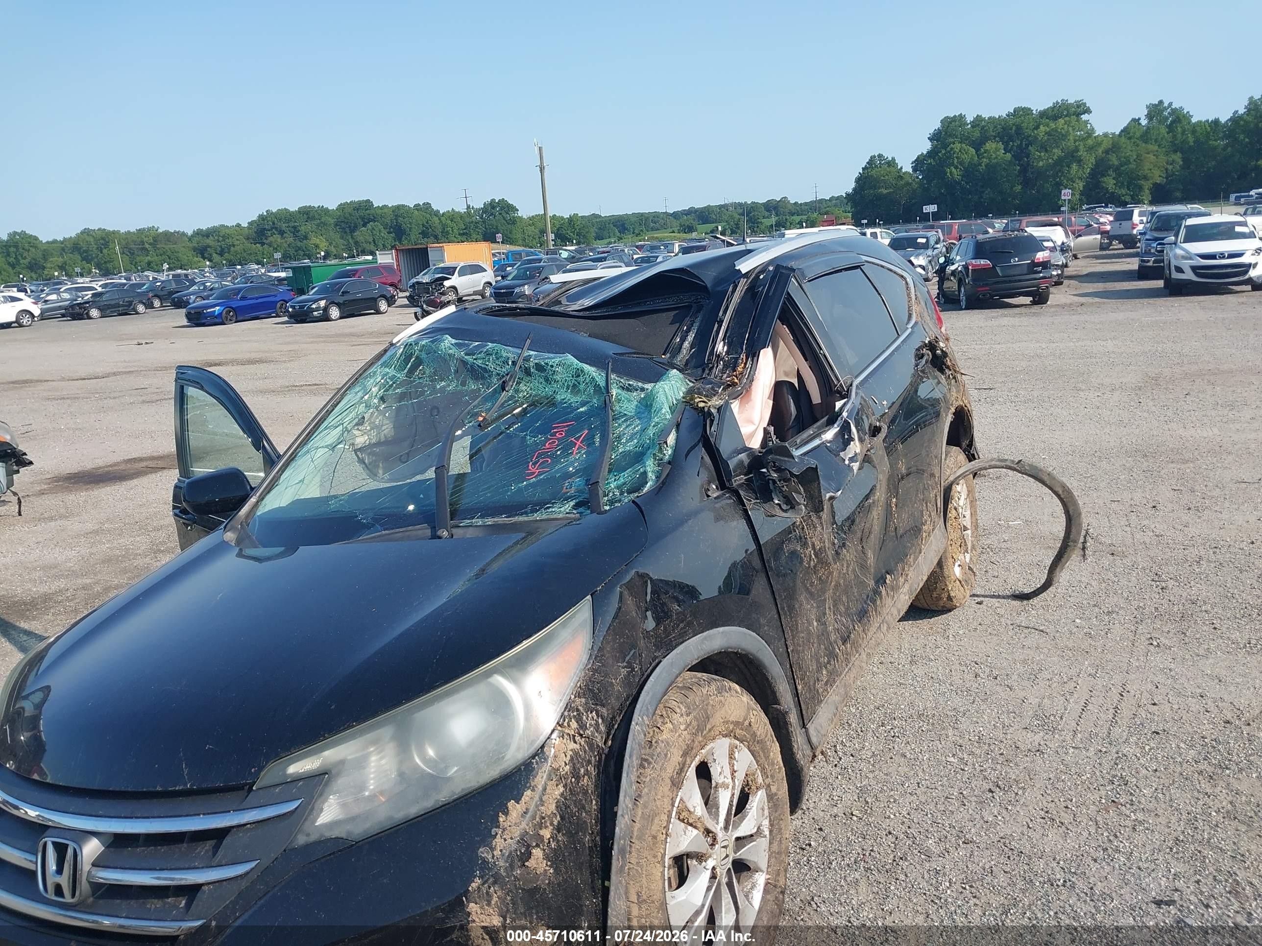 2014 Honda Cr-v Ex-l Черный vin: 2HKRM4H71EH700401