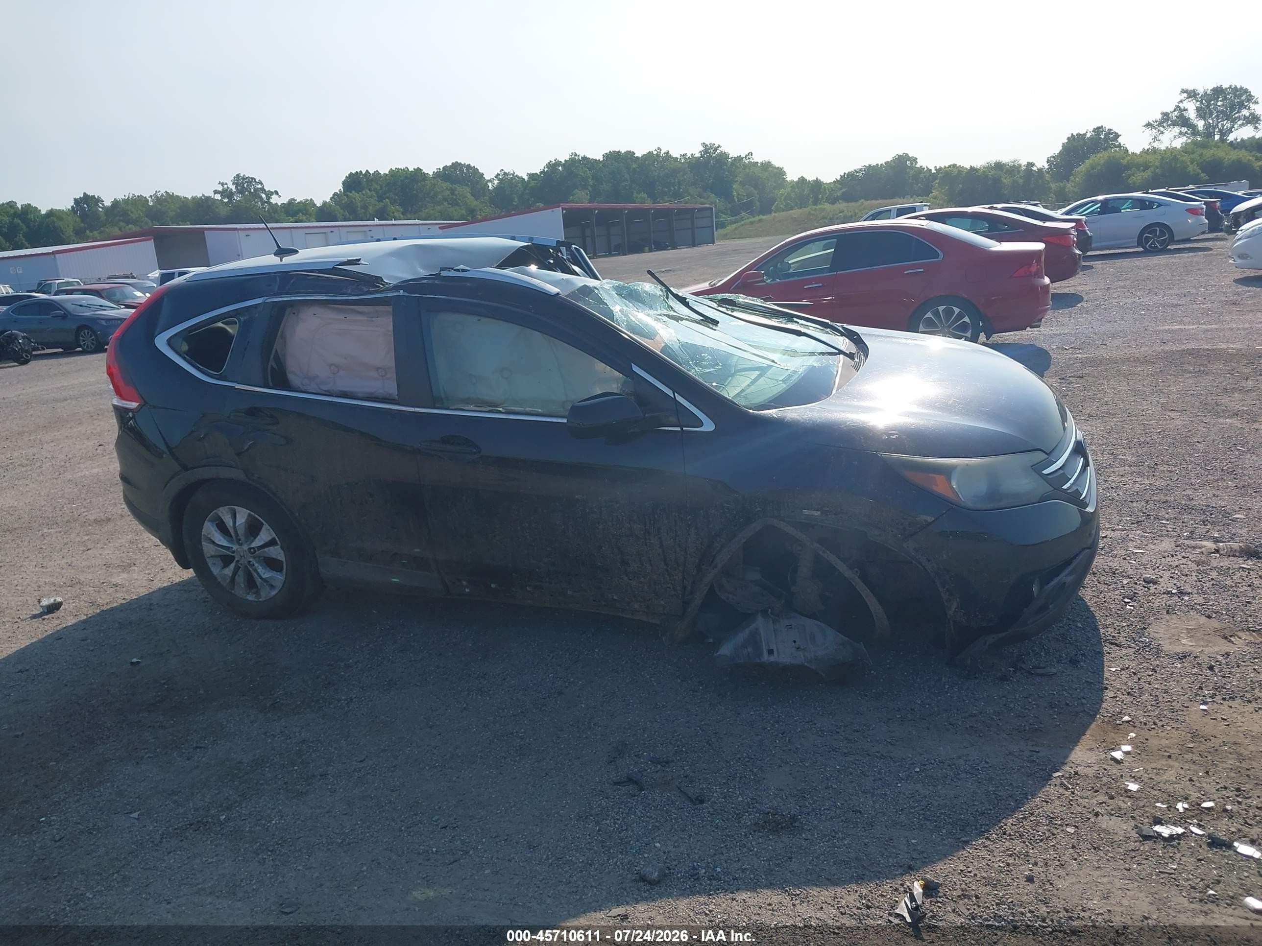 2014 Honda Cr-v Ex-l Черный vin: 2HKRM4H71EH700401