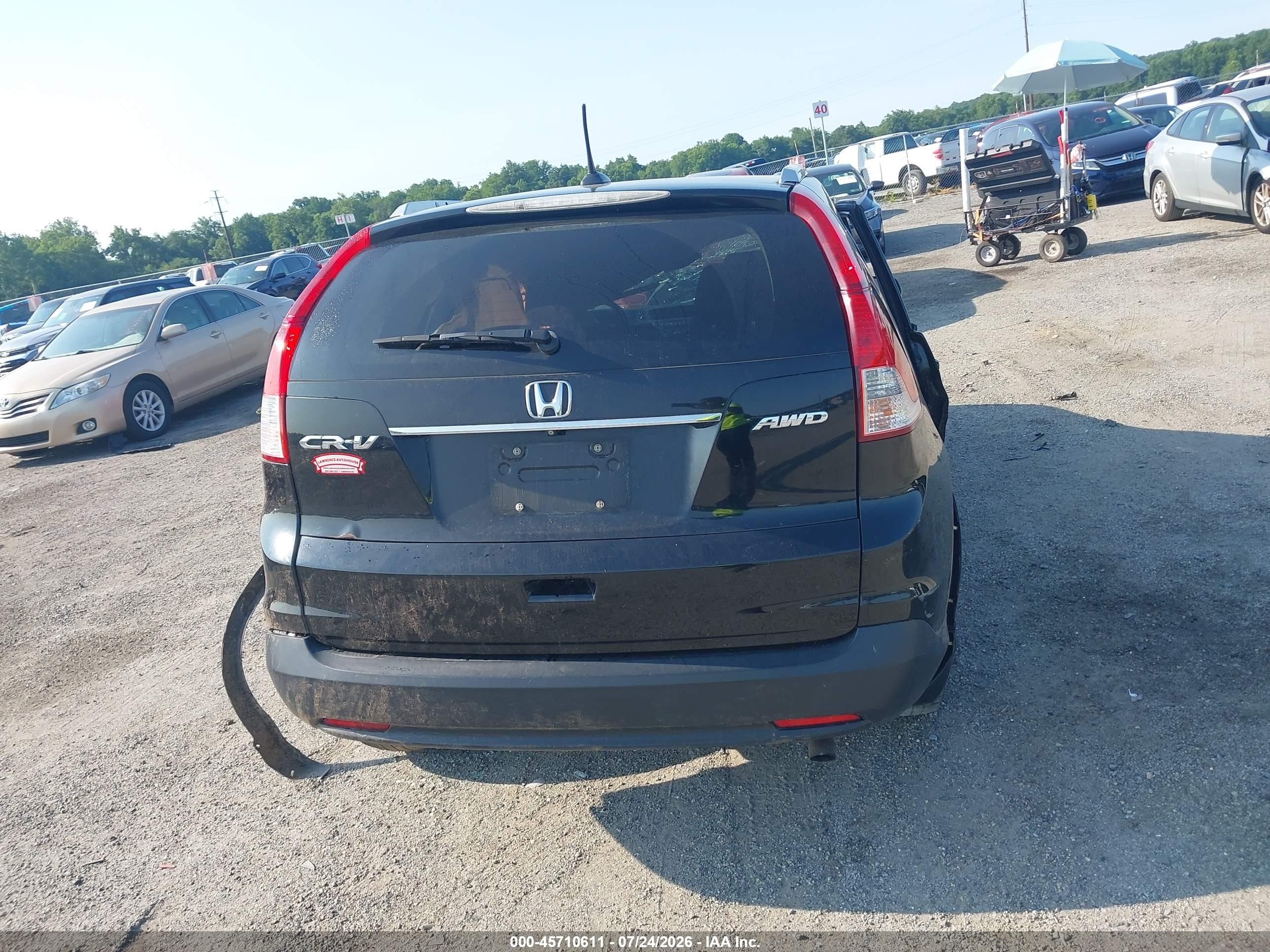 2014 Honda Cr-v Ex-l Черный vin: 2HKRM4H71EH700401