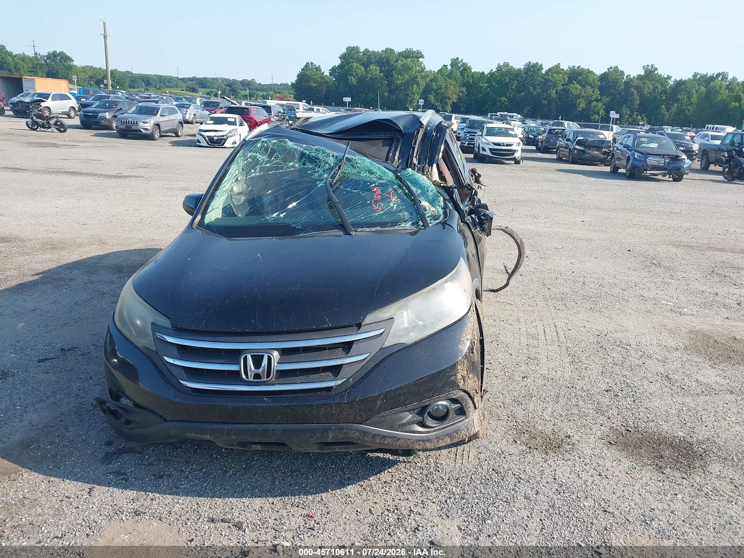 2014 Honda Cr-v Ex-l Черный vin: 2HKRM4H71EH700401