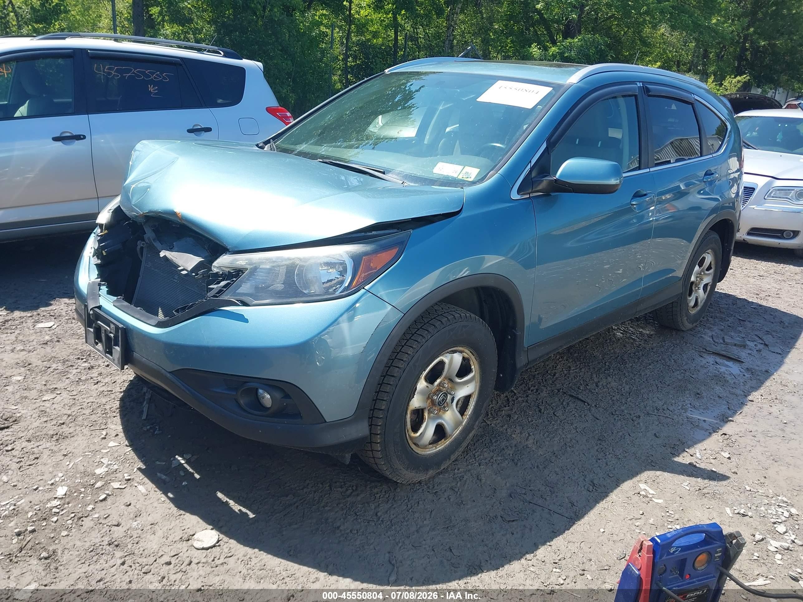 2014 Honda Cr-v Ex-l Blue vin: 2HKRM4H71EH715805