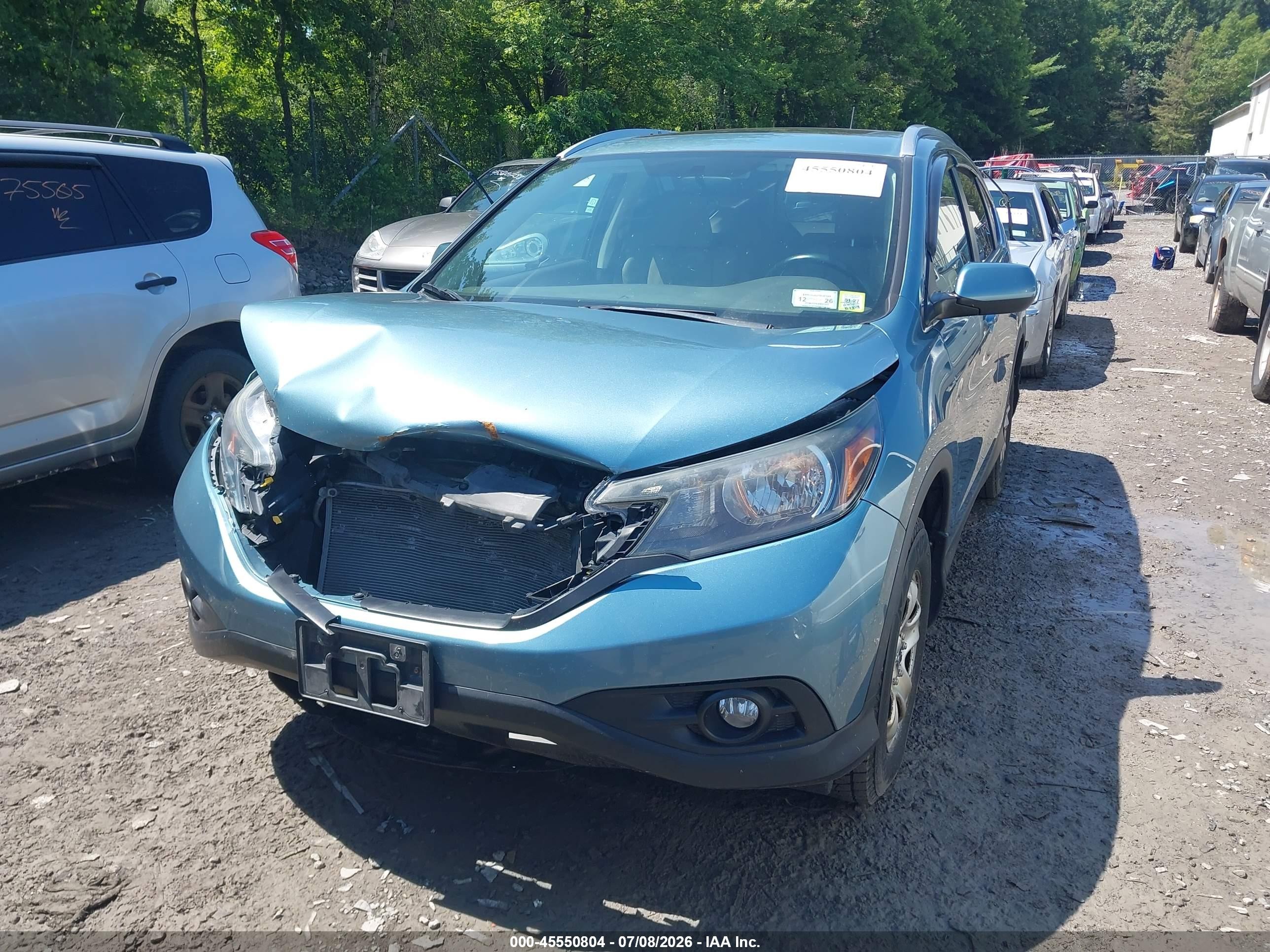 2014 Honda Cr-v Ex-l Blue vin: 2HKRM4H71EH715805