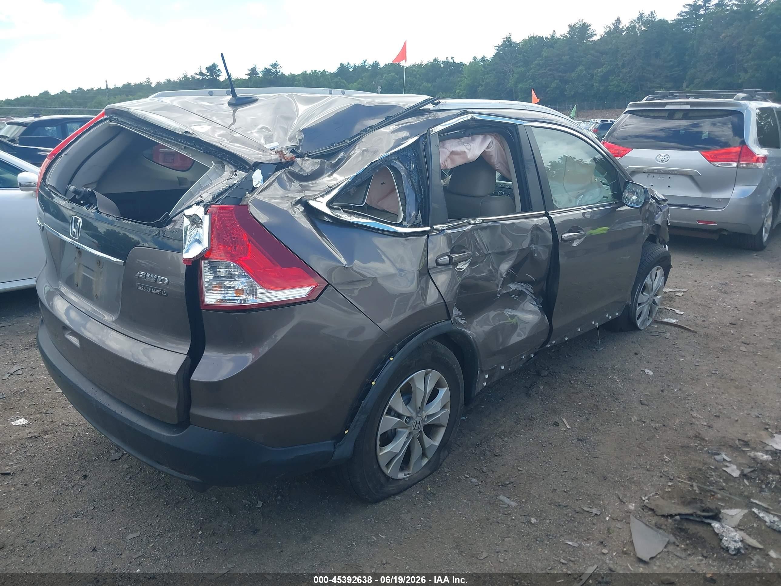 2014 Honda Cr-v Ex-l Gray vin: 2HKRM4H71EH716808