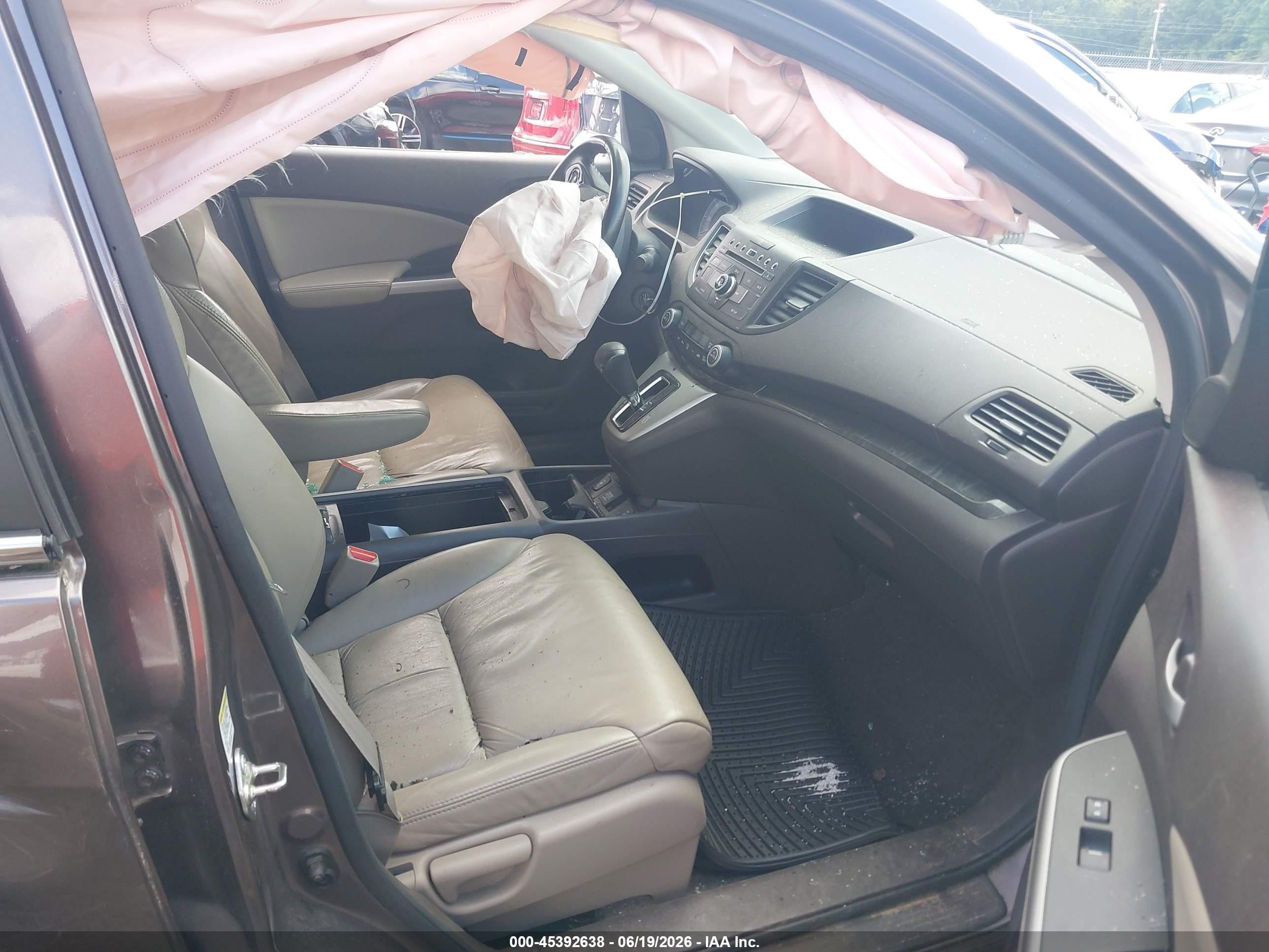 2014 Honda Cr-v Ex-l Gray vin: 2HKRM4H71EH716808