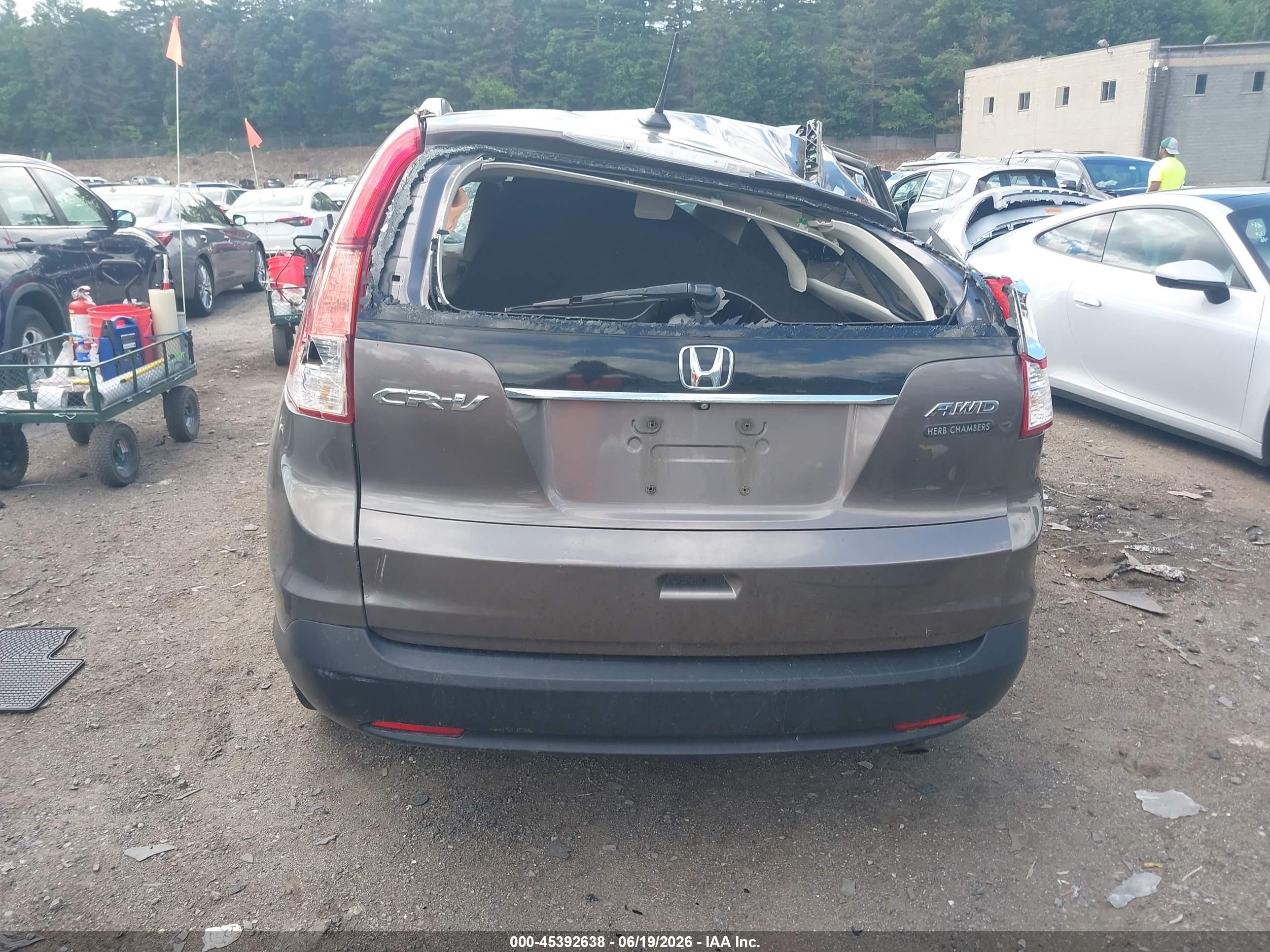 2014 Honda Cr-v Ex-l Gray vin: 2HKRM4H71EH716808