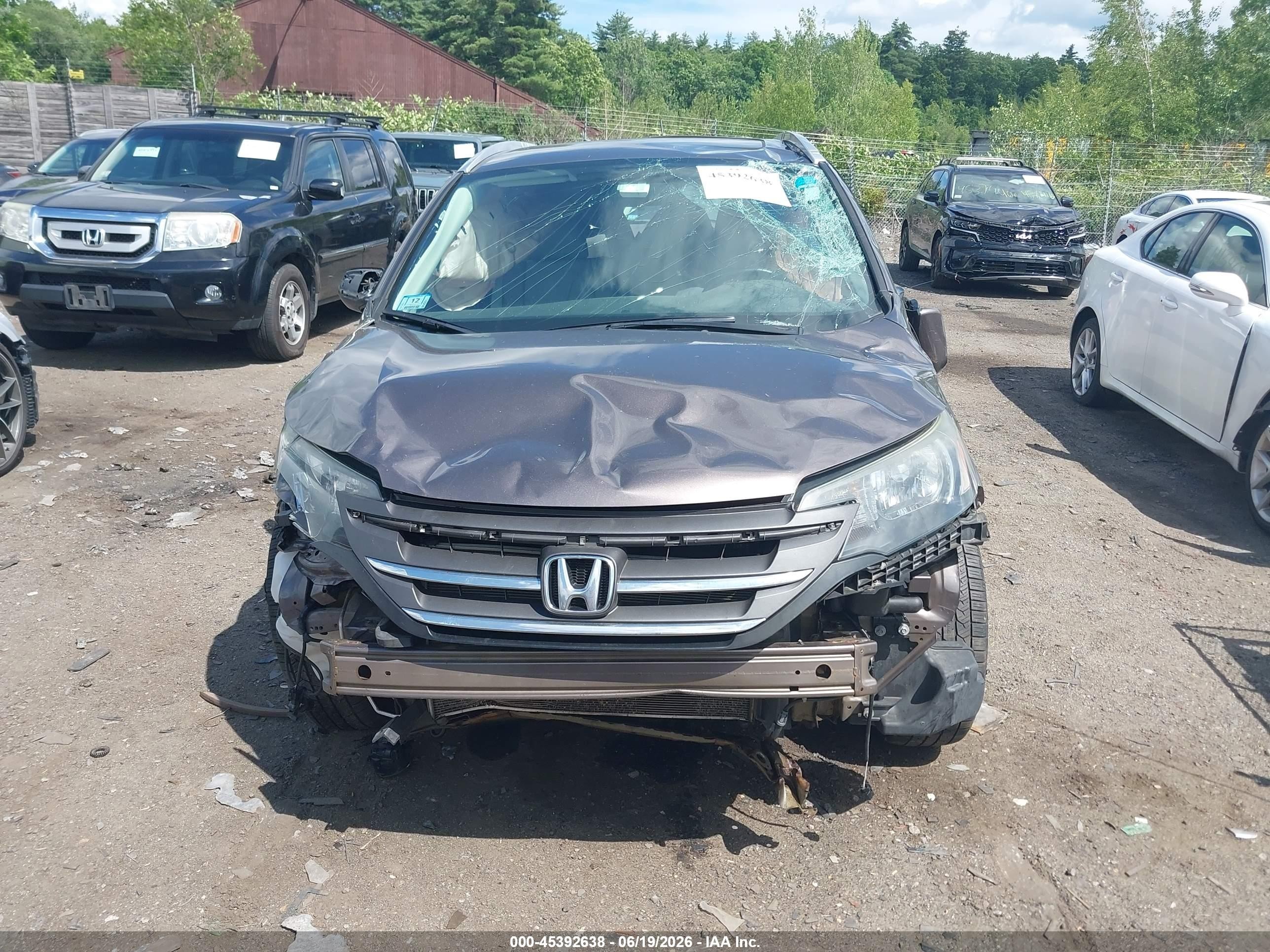 2014 Honda Cr-v Ex-l Gray vin: 2HKRM4H71EH716808