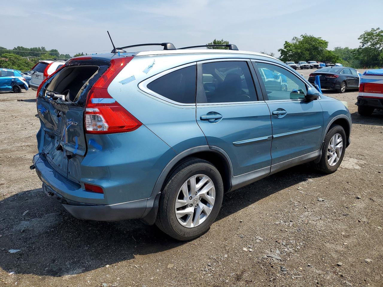 2015 Honda Cr-v Exl Бирюзовый vin: 2HKRM4H71FH609663