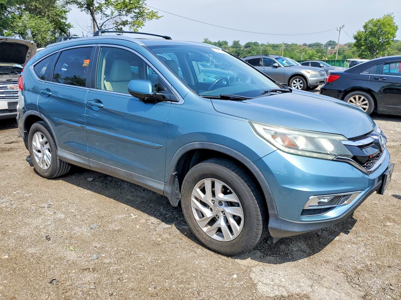 2015 Honda Cr-v Exl Бирюзовый vin: 2HKRM4H71FH609663