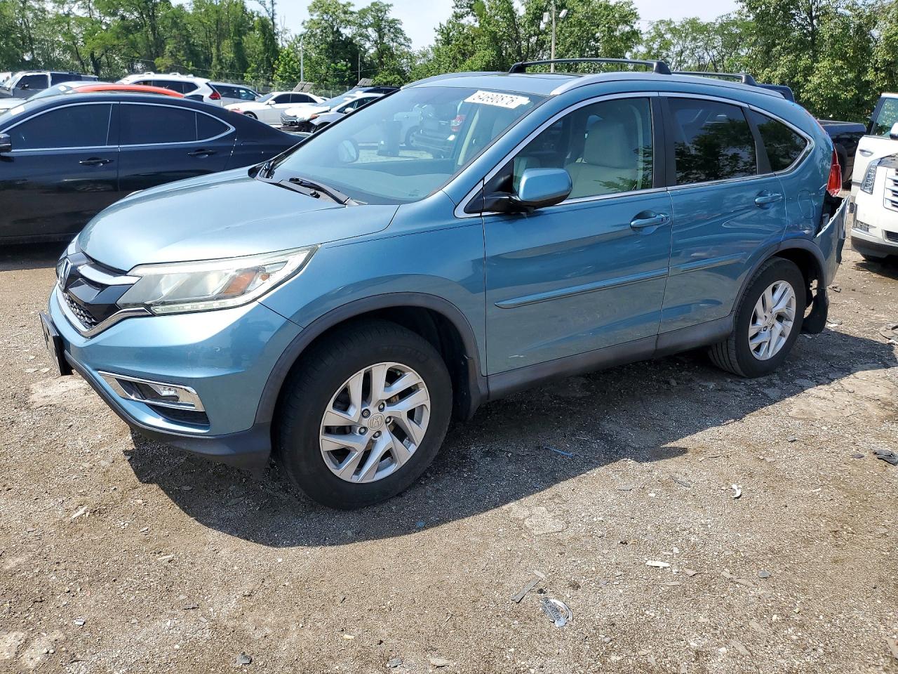 2015 Honda Cr-v Exl Teal vin: 2HKRM4H71FH609663