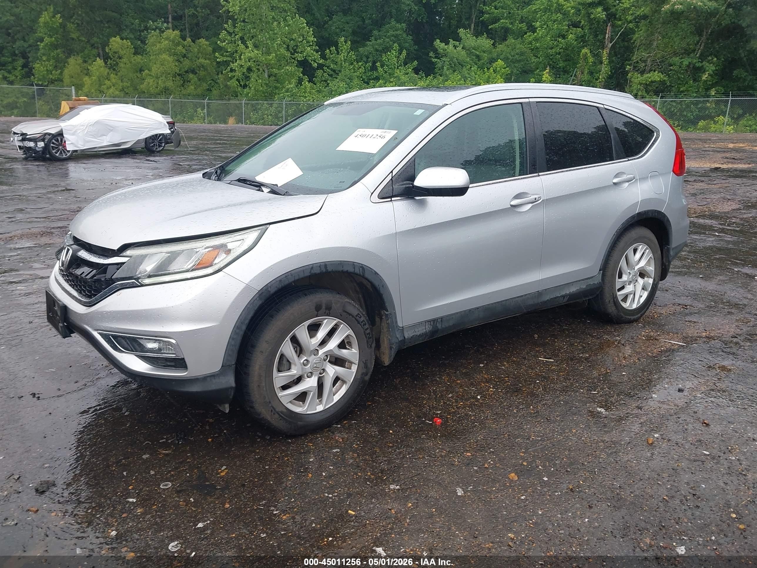2015 Honda Cr-v Ex-l Silver vin: 2HKRM4H71FH616497