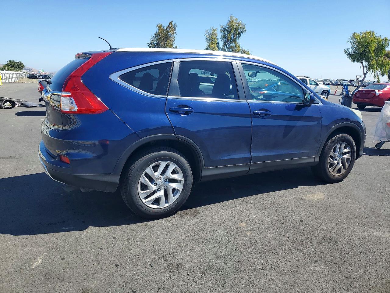 2015 Honda Cr-v Exl Blue vin: 2HKRM4H71FH653145