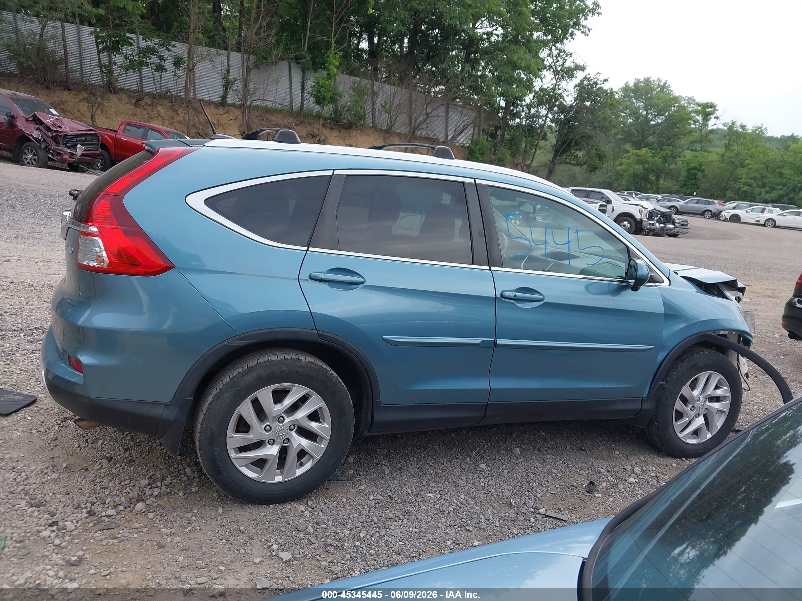 2015 Honda Cr-v Ex-l Синий vin: 2HKRM4H71FH672858