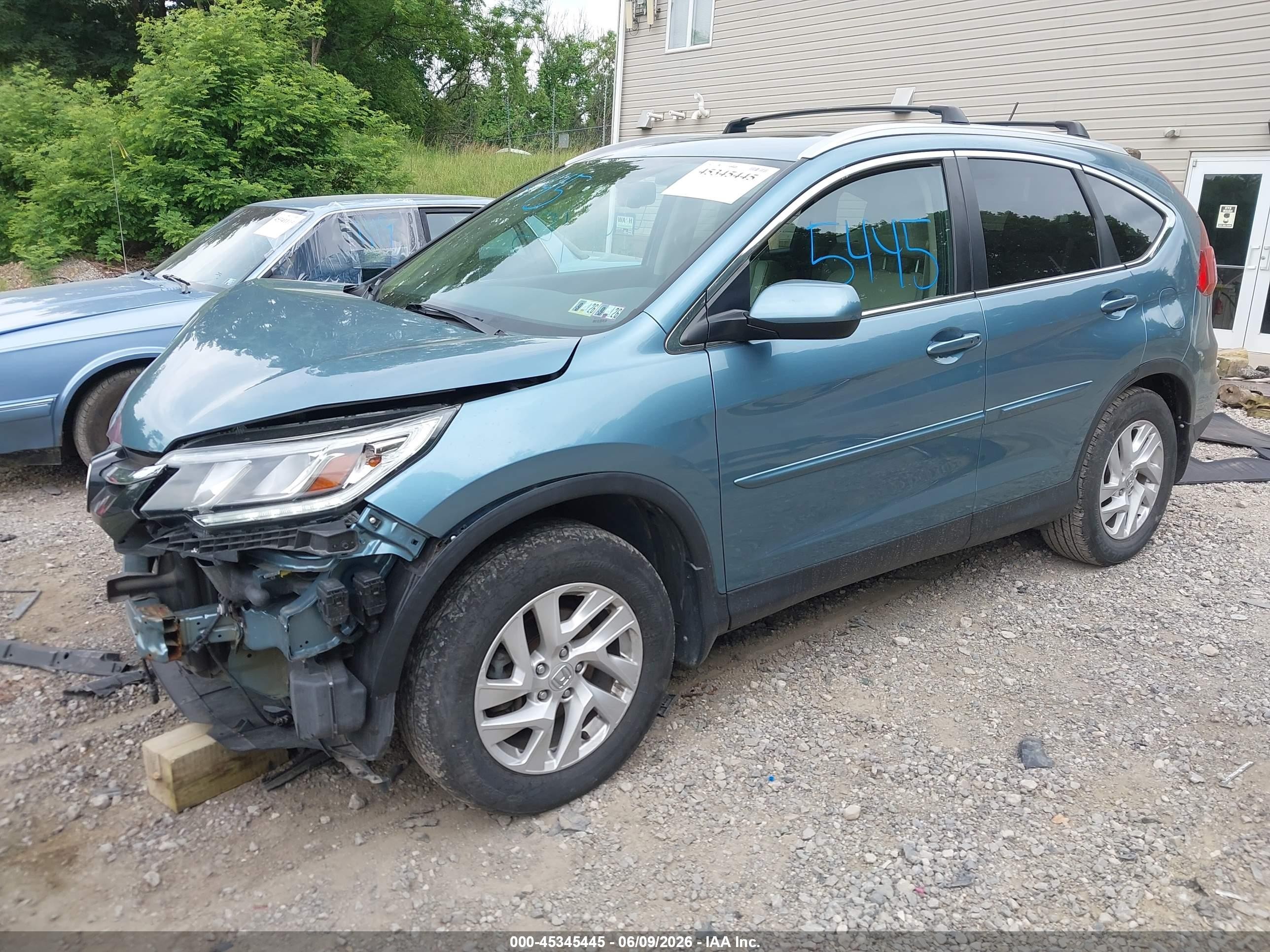 2015 Honda Cr-v Ex-l Синий vin: 2HKRM4H71FH672858