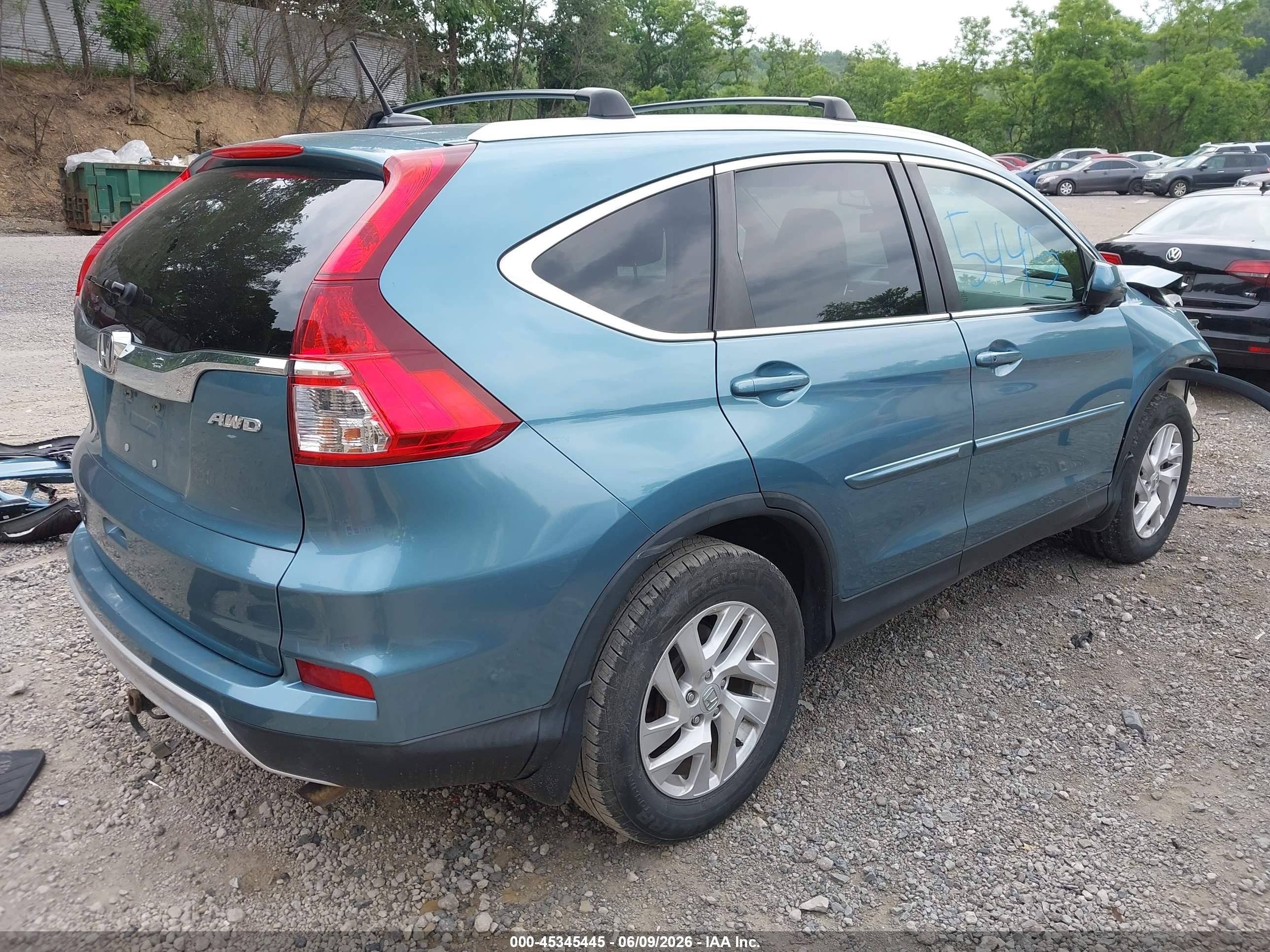 2015 Honda Cr-v Ex-l Синий vin: 2HKRM4H71FH672858