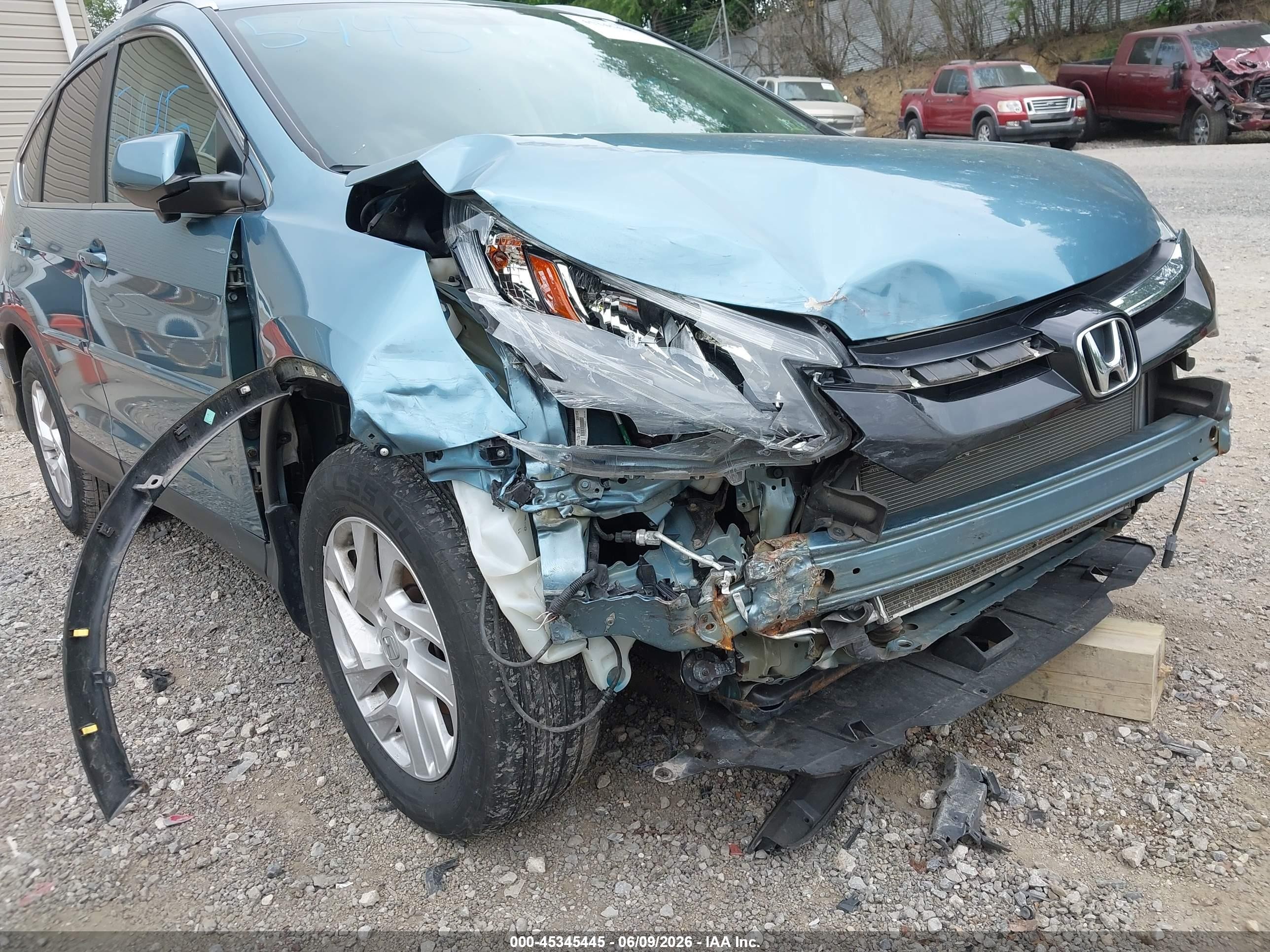 2015 Honda Cr-v Ex-l Синий vin: 2HKRM4H71FH672858