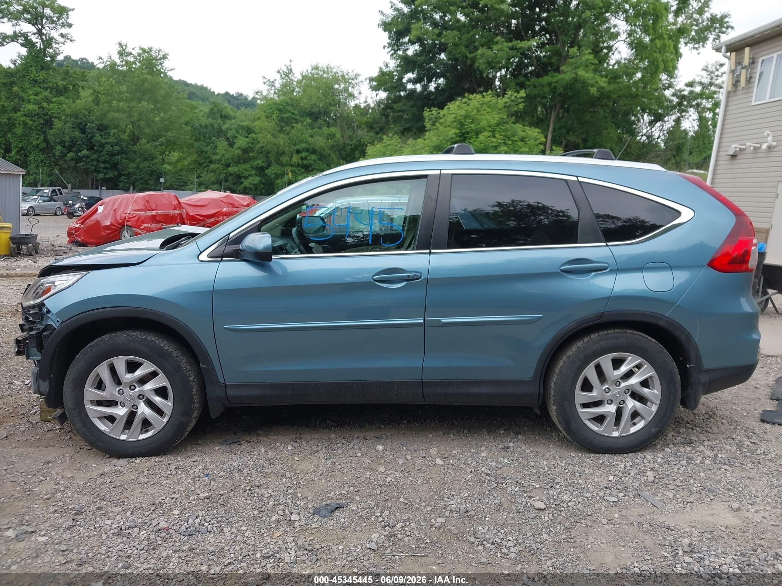 2015 Honda Cr-v Ex-l Синий vin: 2HKRM4H71FH672858