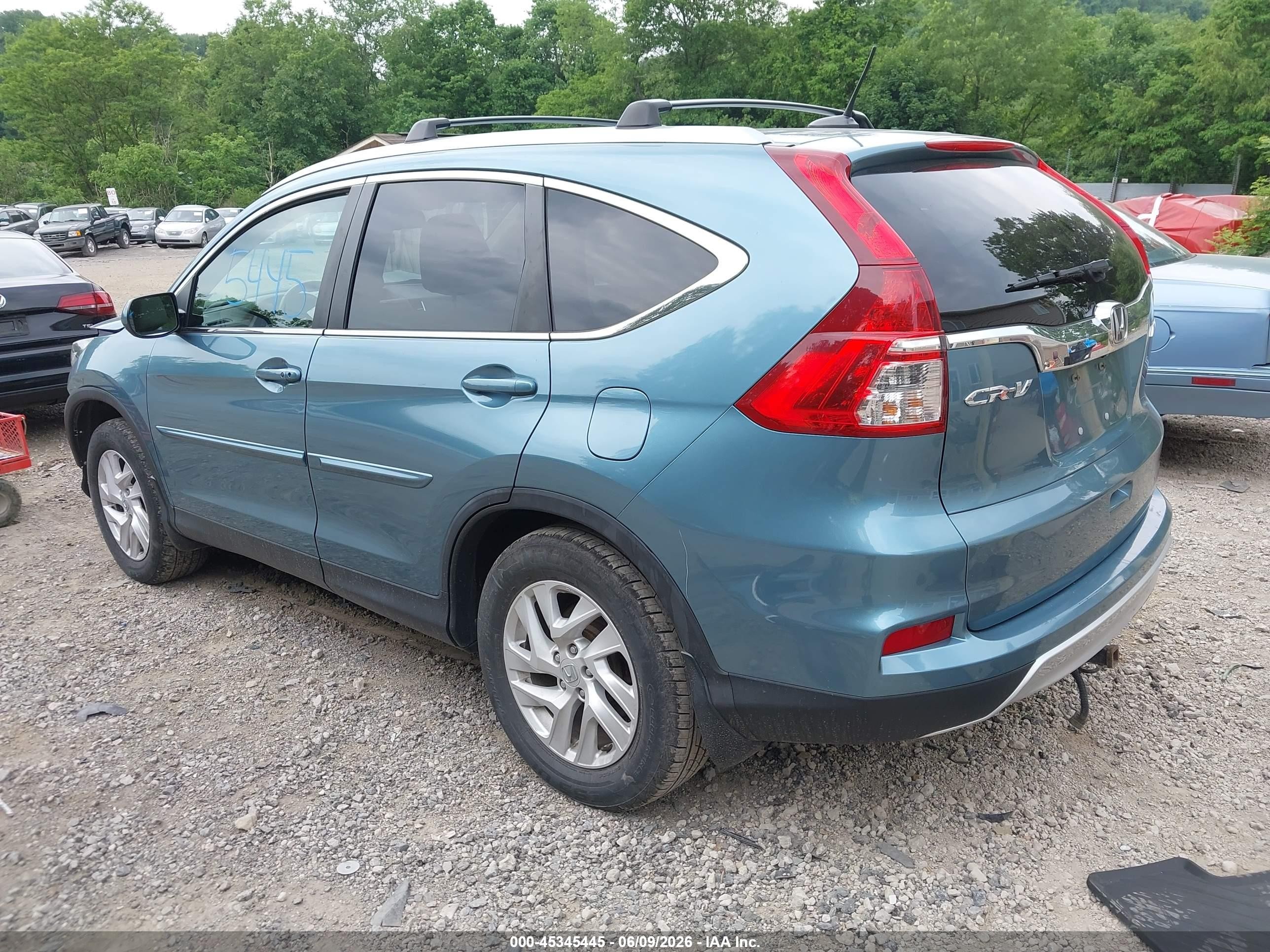 2015 Honda Cr-v Ex-l Синий vin: 2HKRM4H71FH672858