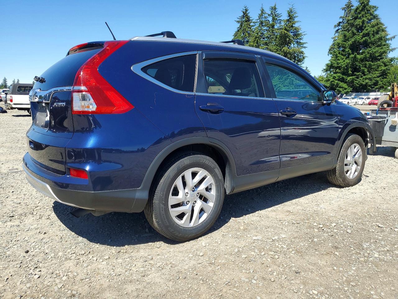 2015 Honda Cr-v Exl Blue vin: 2HKRM4H71FH675095