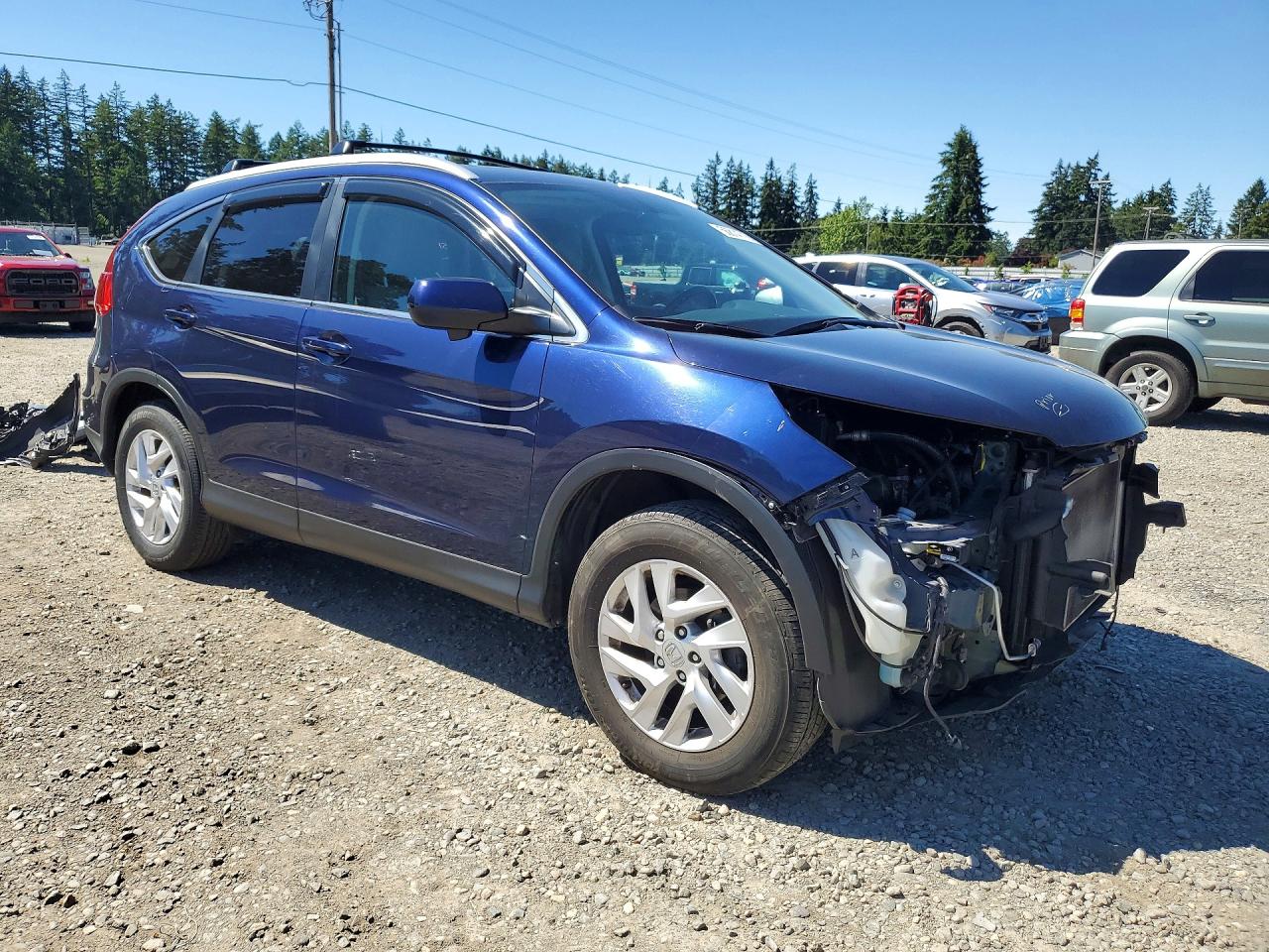 2015 Honda Cr-v Exl Blue vin: 2HKRM4H71FH675095