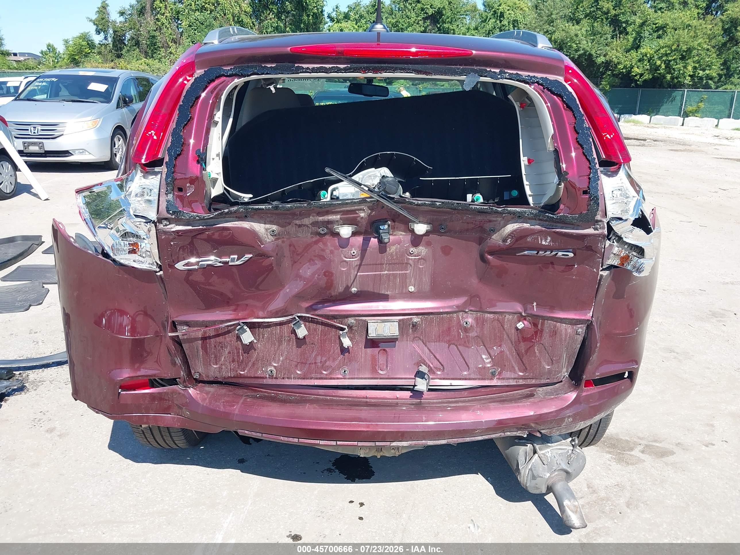 2015 Honda Cr-v Ex-l Maroon vin: 2HKRM4H71FH691622