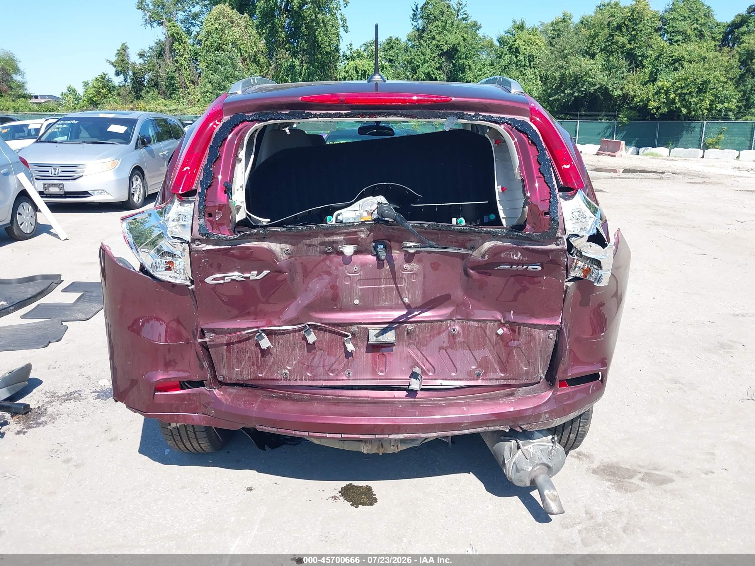 2015 Honda Cr-v Ex-l Maroon vin: 2HKRM4H71FH691622
