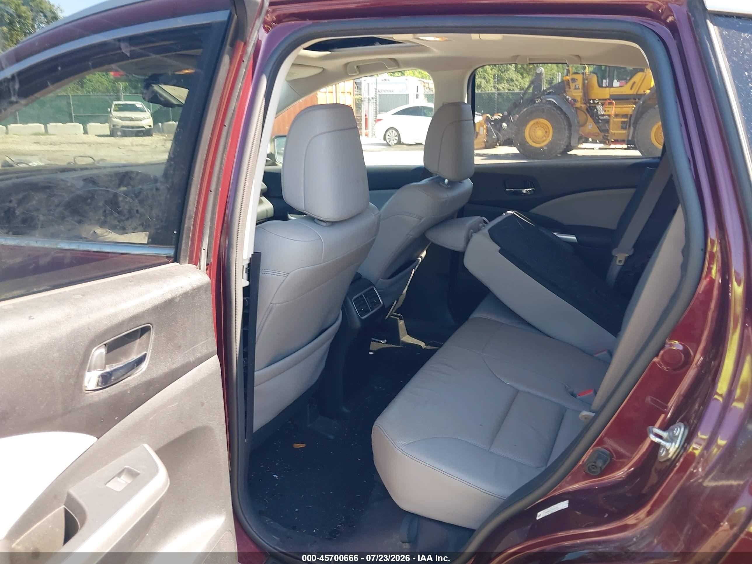 2015 Honda Cr-v Ex-l Maroon vin: 2HKRM4H71FH691622