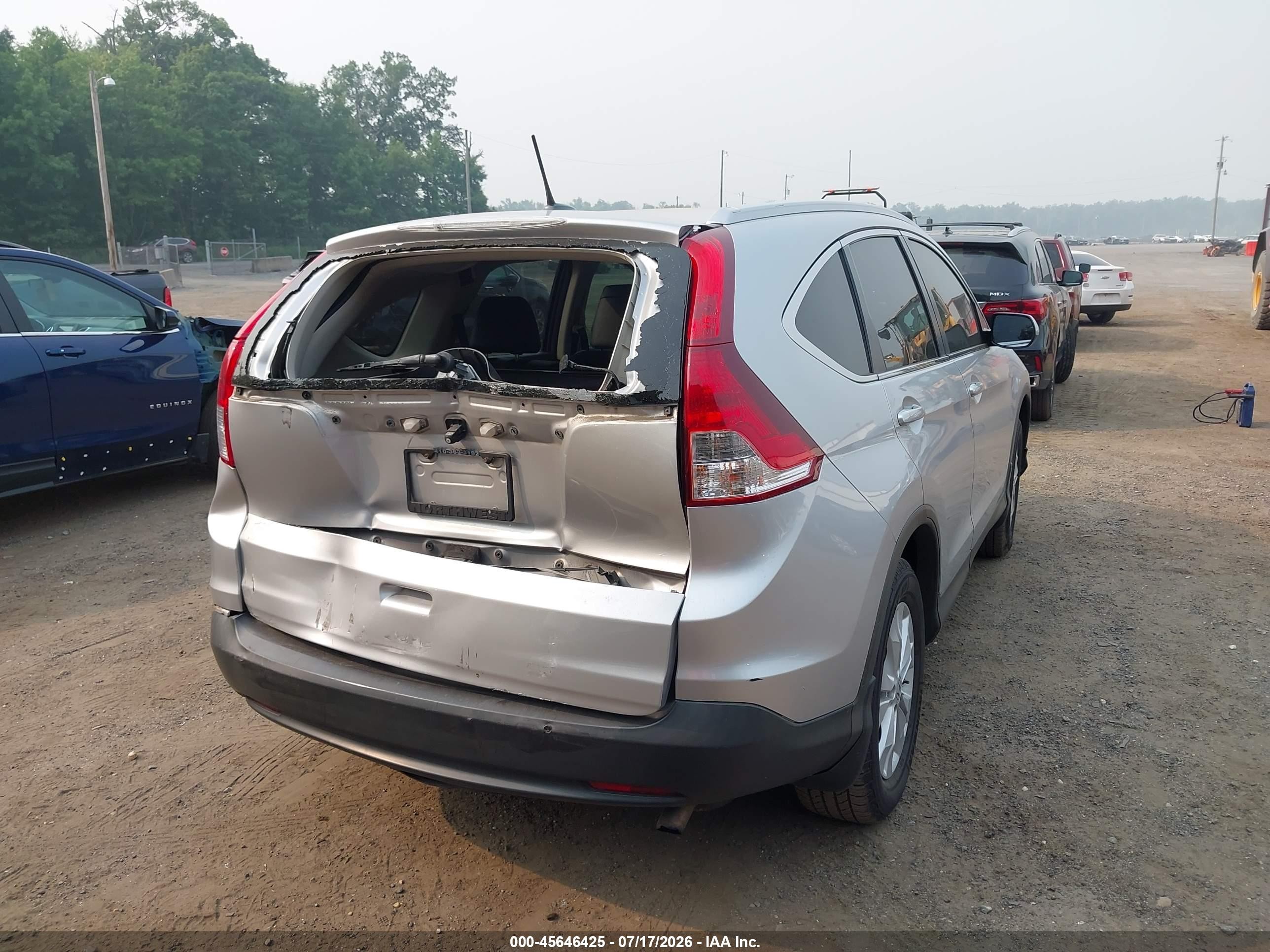 2013 Honda Cr-v Ex-l Silver vin: 2HKRM4H72DH617087