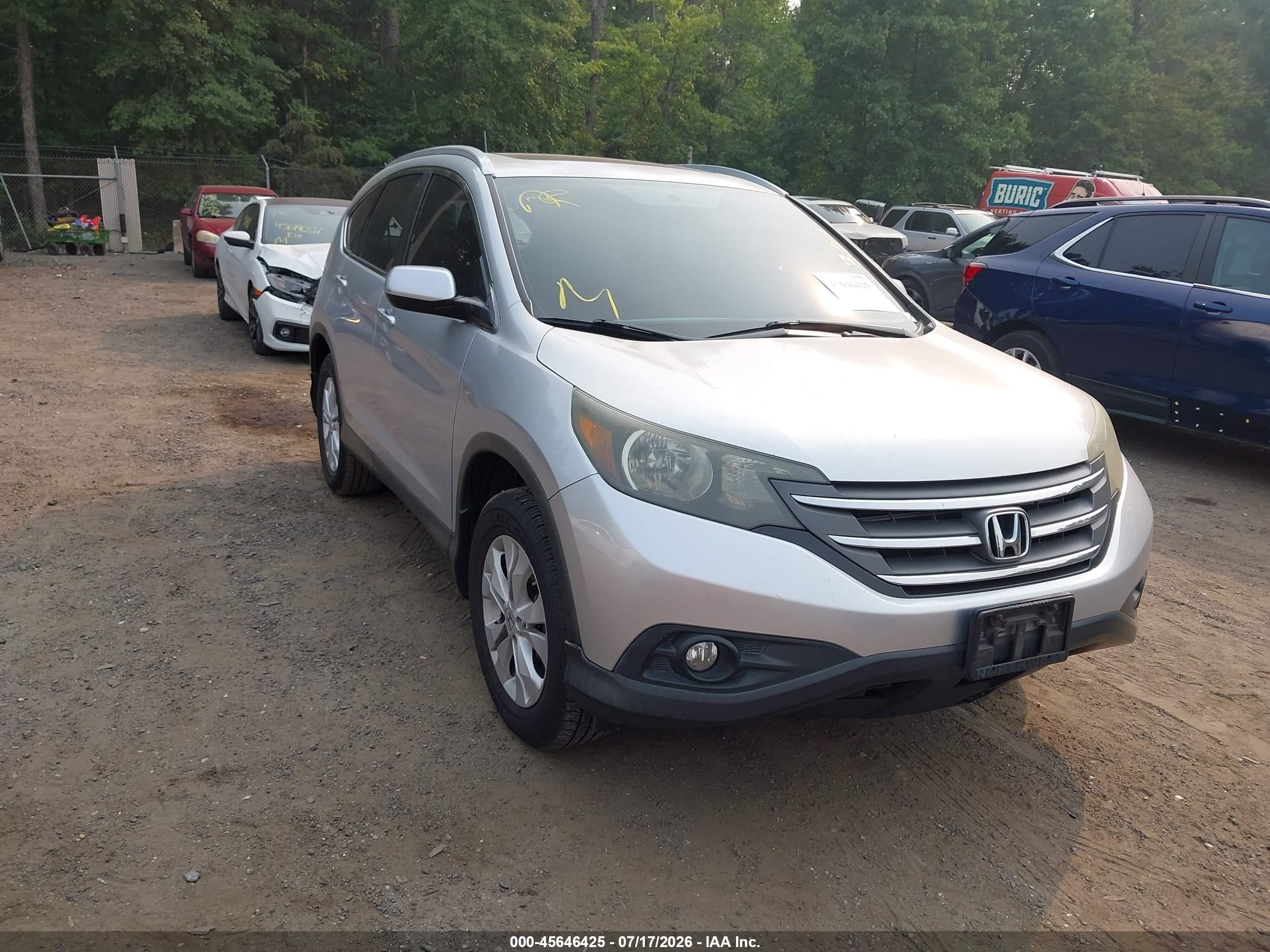 2013 Honda Cr-v Ex-l Silver vin: 2HKRM4H72DH617087