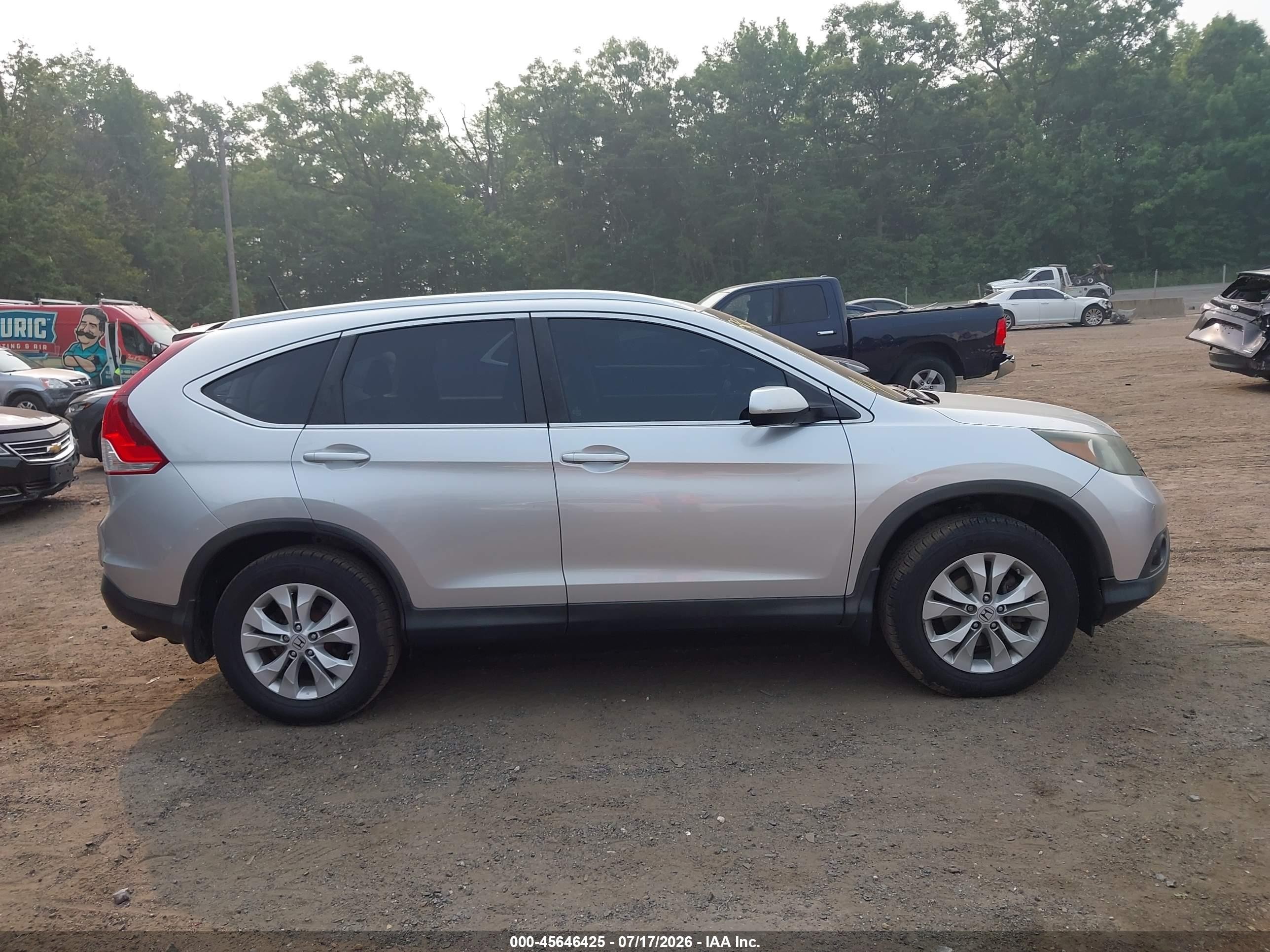 2013 Honda Cr-v Ex-l Silver vin: 2HKRM4H72DH617087