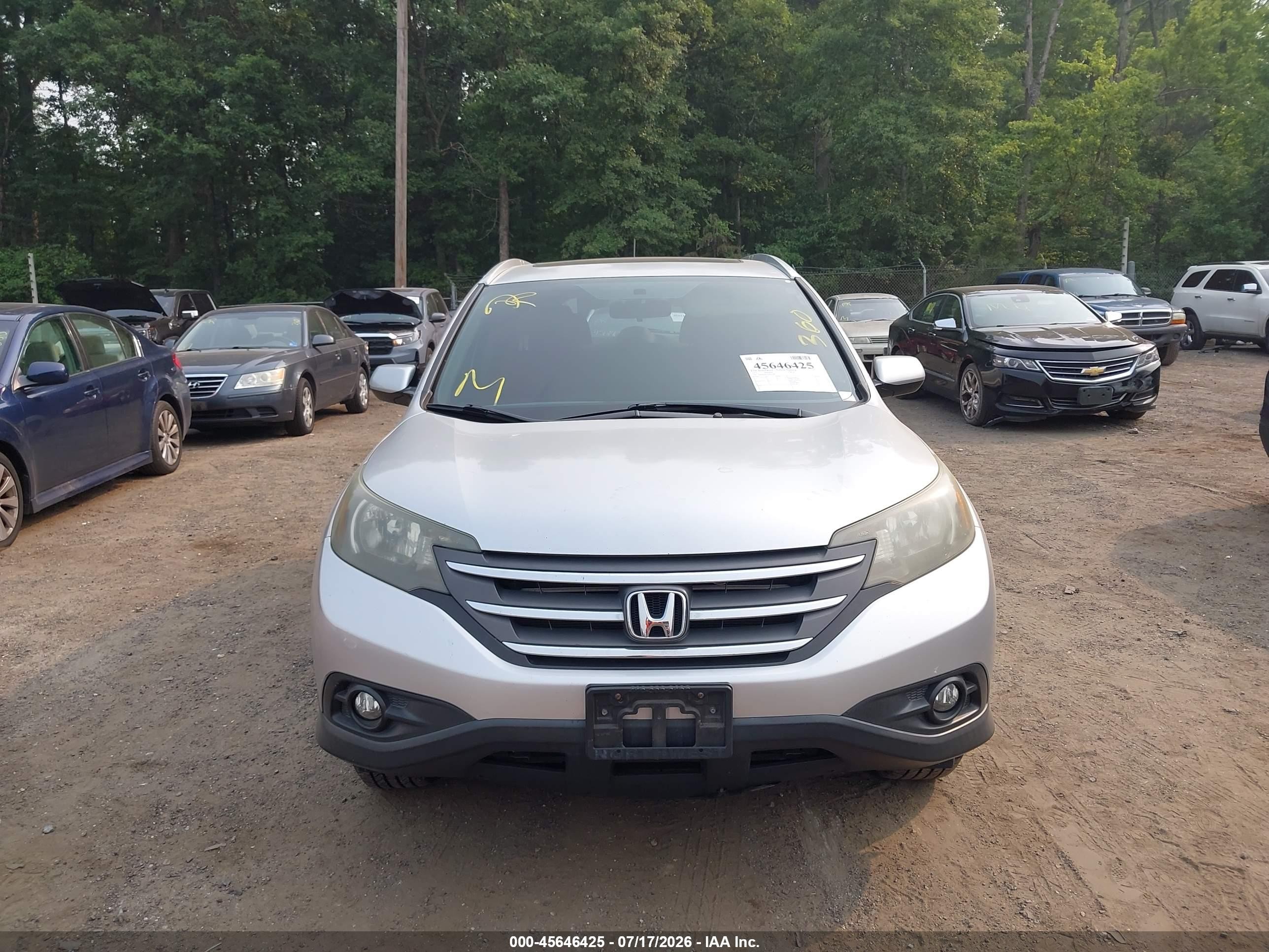 2013 Honda Cr-v Ex-l Silver vin: 2HKRM4H72DH617087