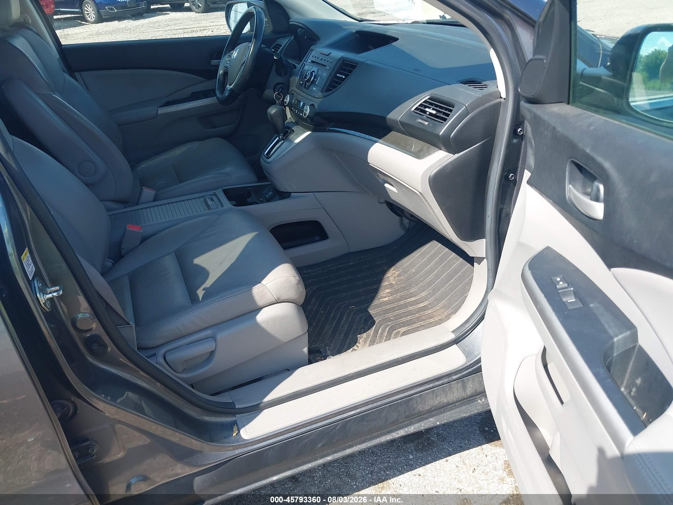 2013 Honda Cr-v Ex-l Gray vin: 2HKRM4H72DH619180