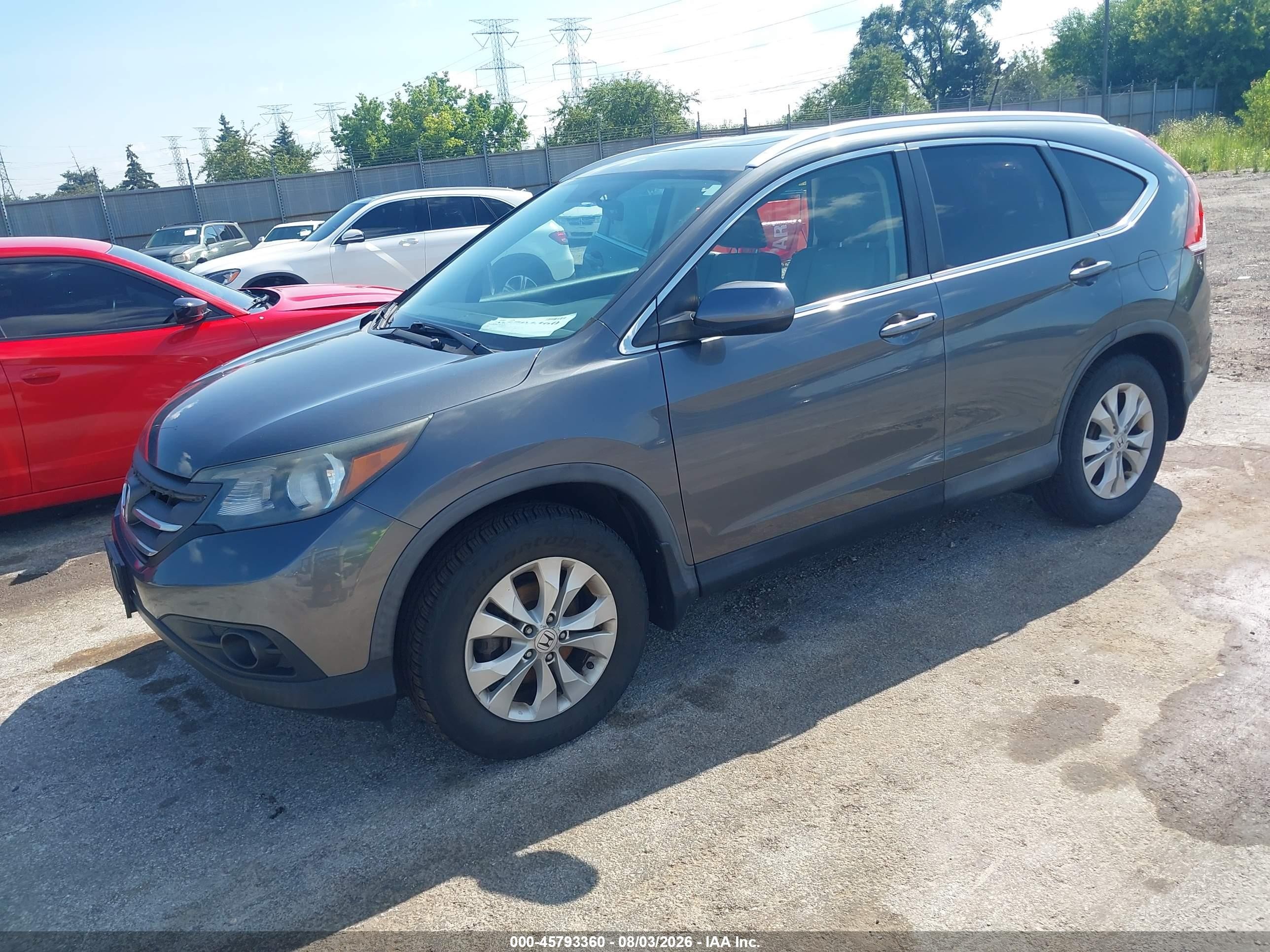 2013 Honda Cr-v Ex-l Gray vin: 2HKRM4H72DH619180
