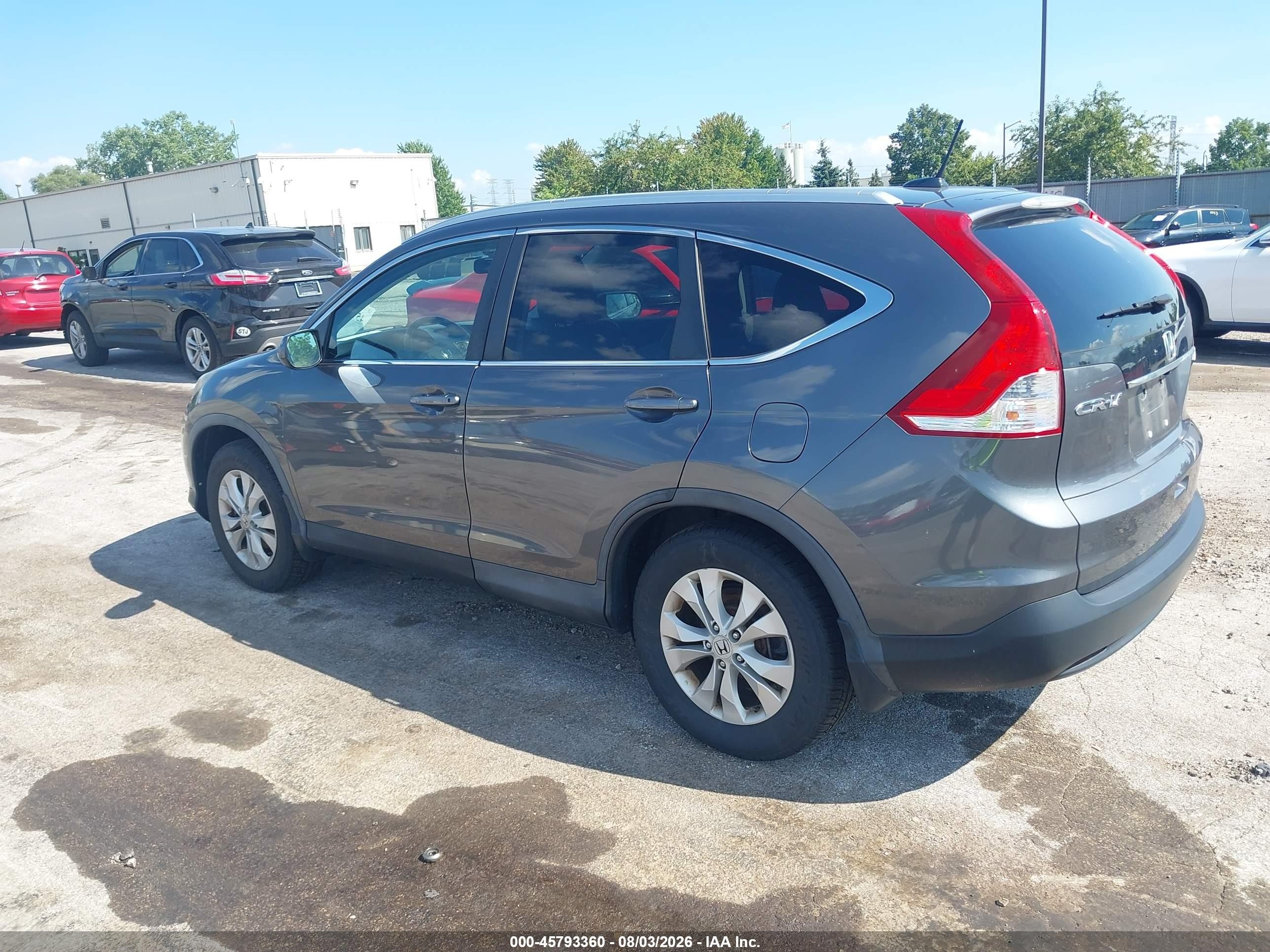 2013 Honda Cr-v Ex-l Gray vin: 2HKRM4H72DH619180