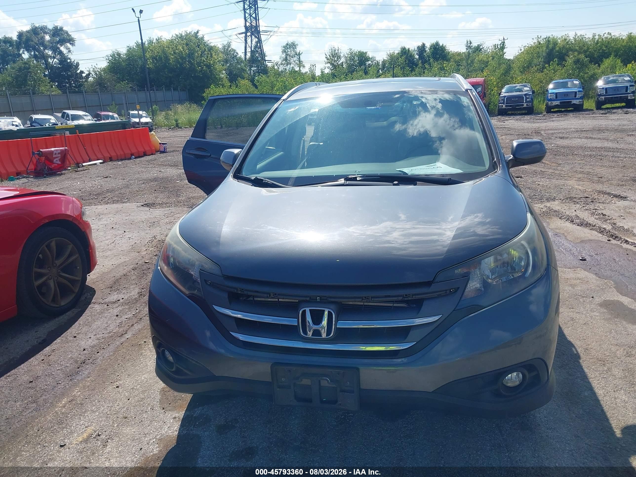 2013 Honda Cr-v Ex-l Gray vin: 2HKRM4H72DH619180